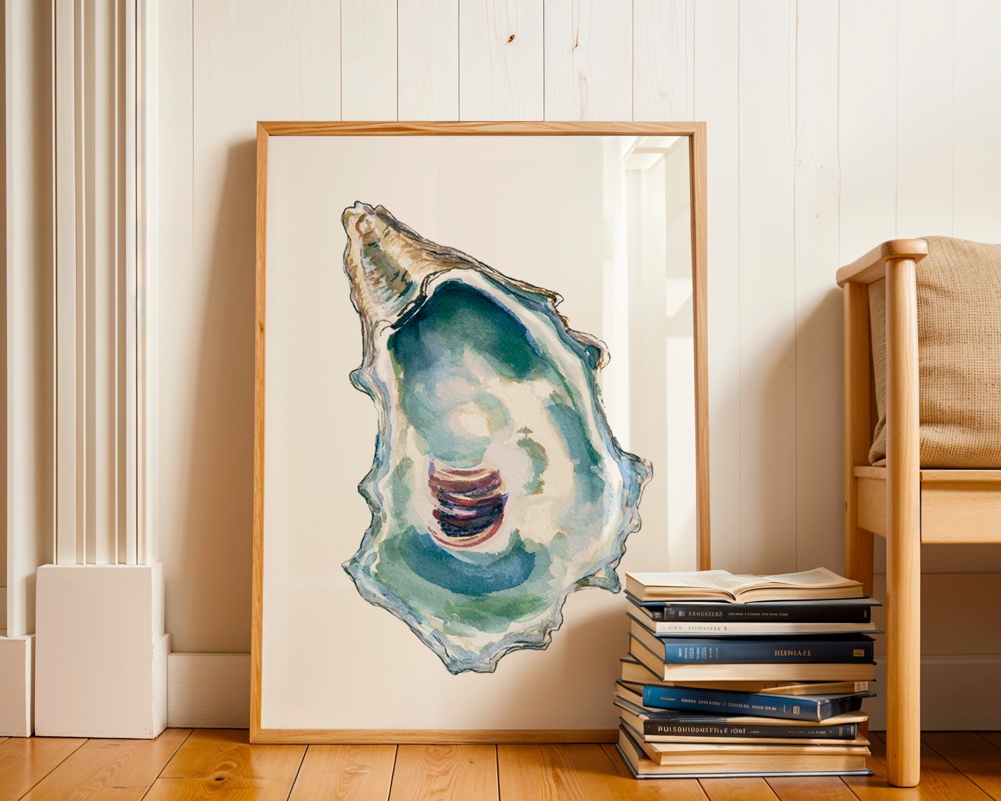 Oyster Artwork, Oyster Watercolor Print - ArtByAlexandraNicole
