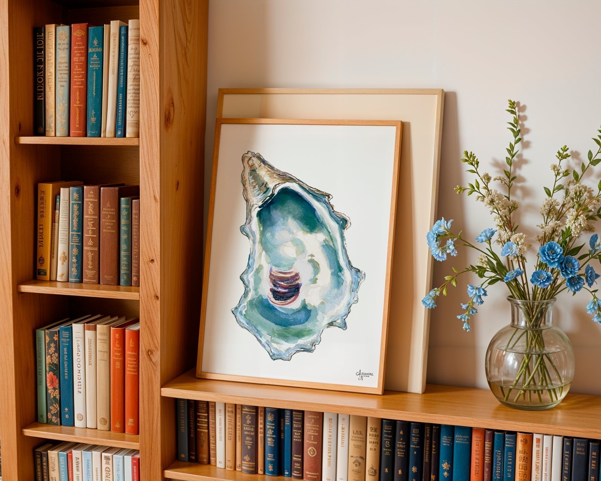 Oyster Artwork, Oyster Watercolor Print - ArtByAlexandraNicole