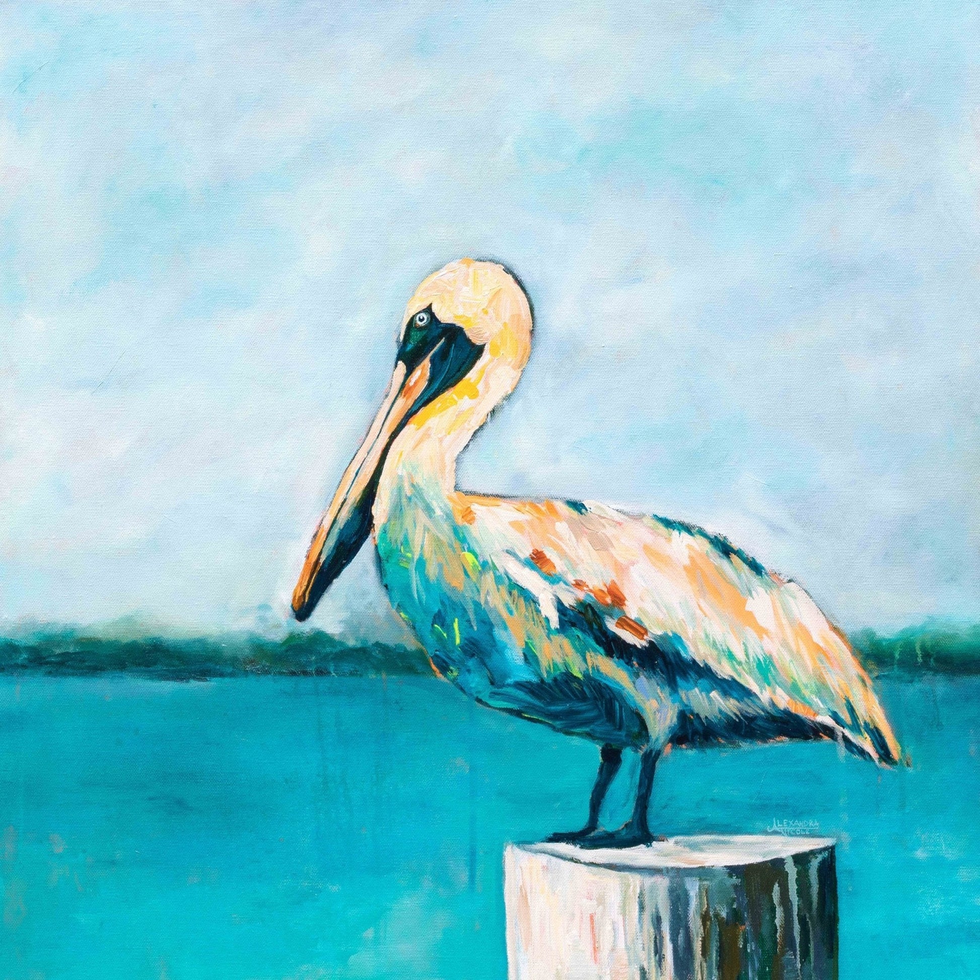 Pelican Art Print - ArtByAlexandraNicole