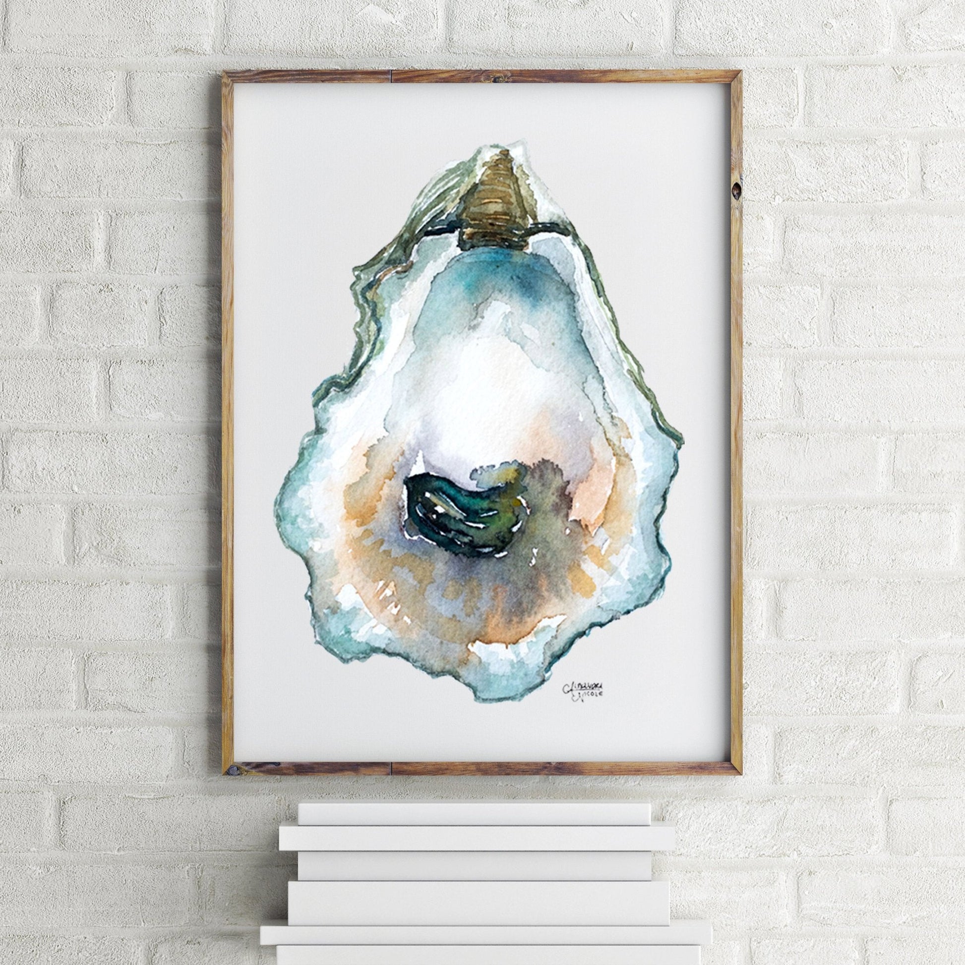 Pepper Grove Oyster Shell Print - ArtByAlexandraNicole