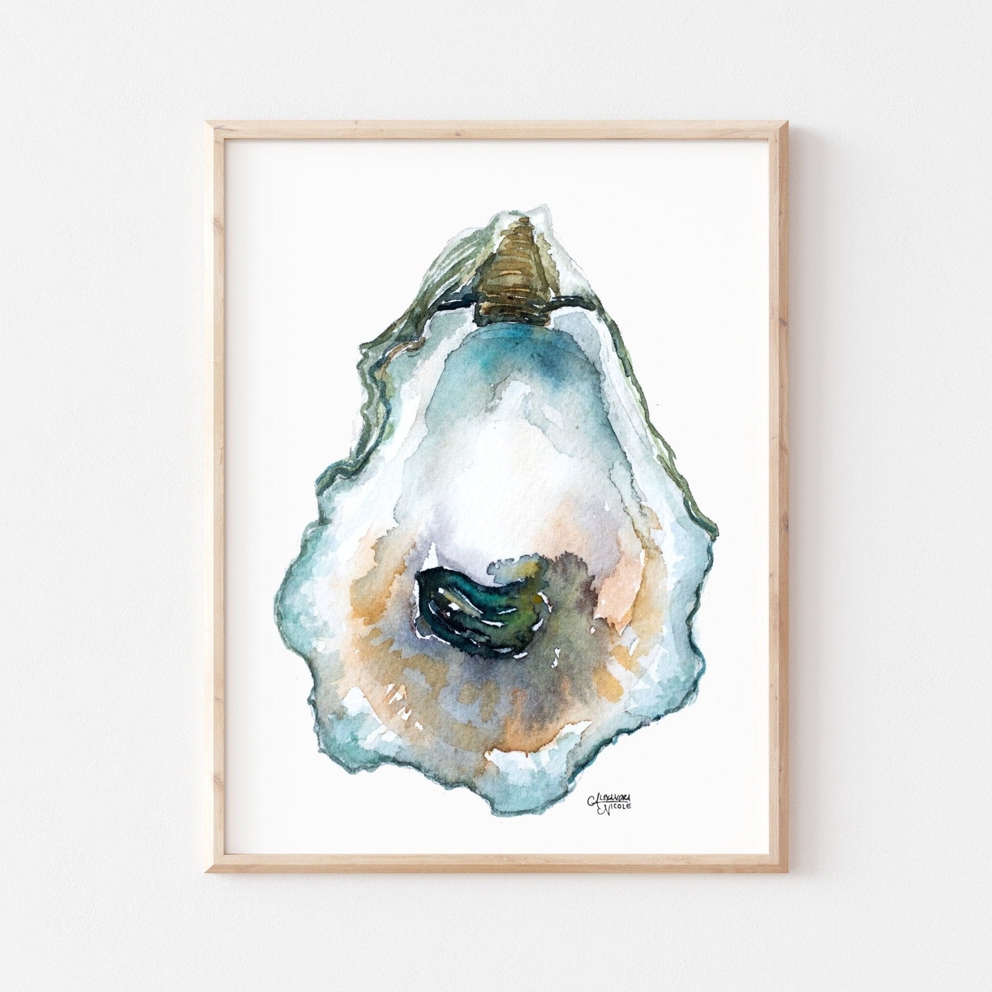 Pepper Grove Oyster Shell Print - ArtByAlexandraNicole