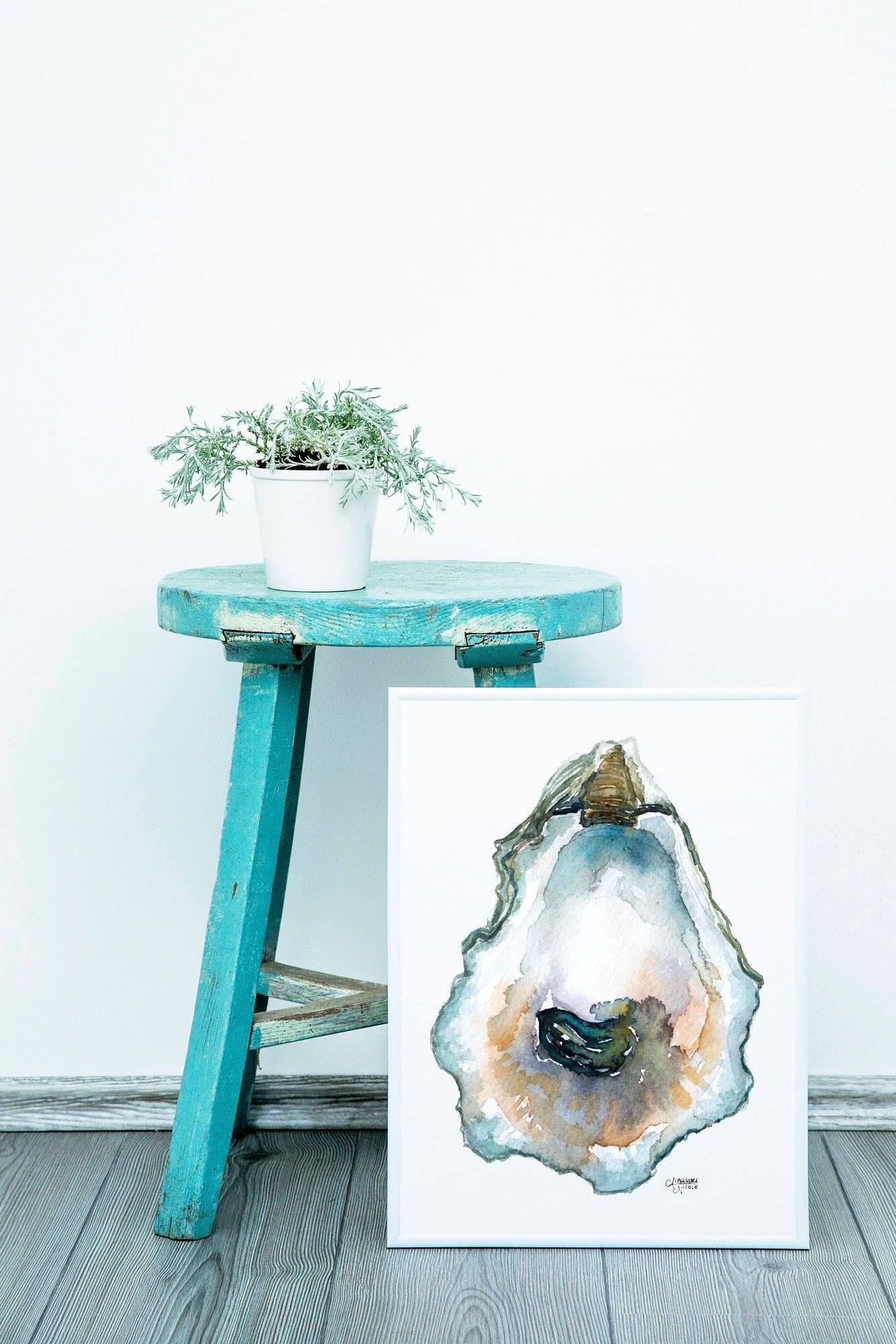 Pepper Grove Oyster Shell Print - ArtByAlexandraNicole