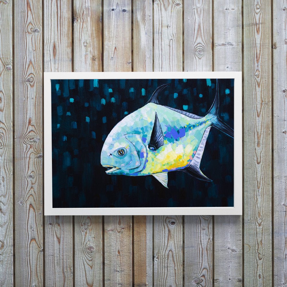 Permit Fish Print, Fly Fishing Art by Alexandra Nicole - ArtByAlexandraNicole