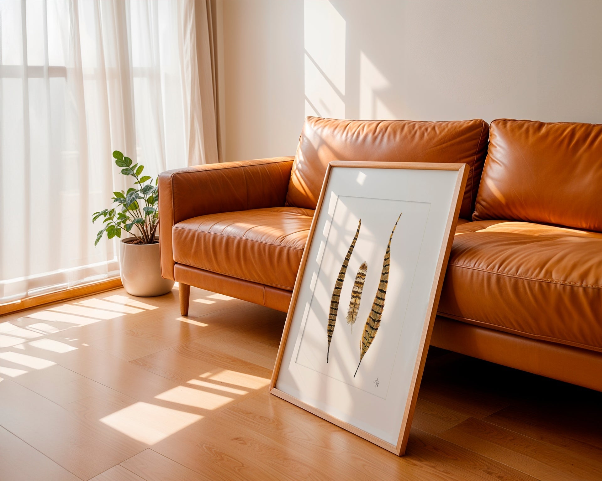 Pheasant Feather Art Print – Bird Feather Illustration, Sporting Art - ArtByAlexandraNicole