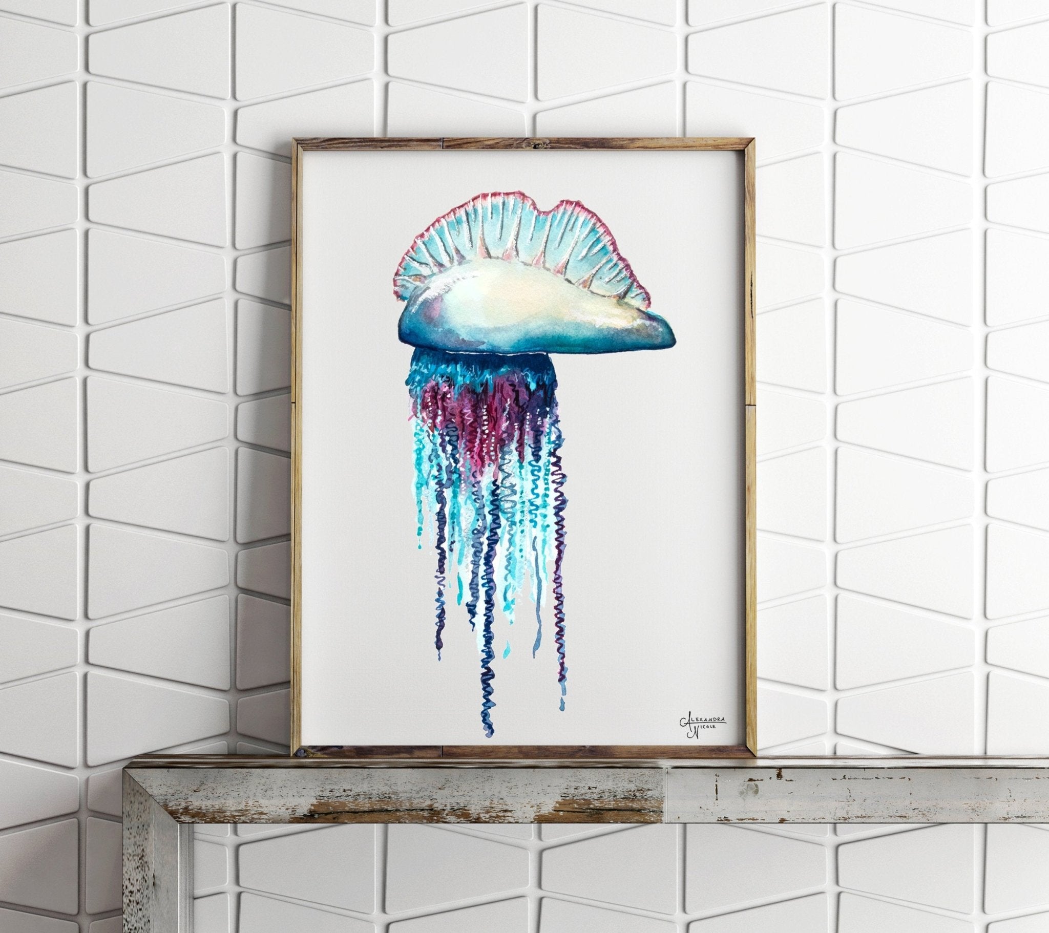 Portuguese Man O War FIne Art Print - ArtByAlexandraNicole