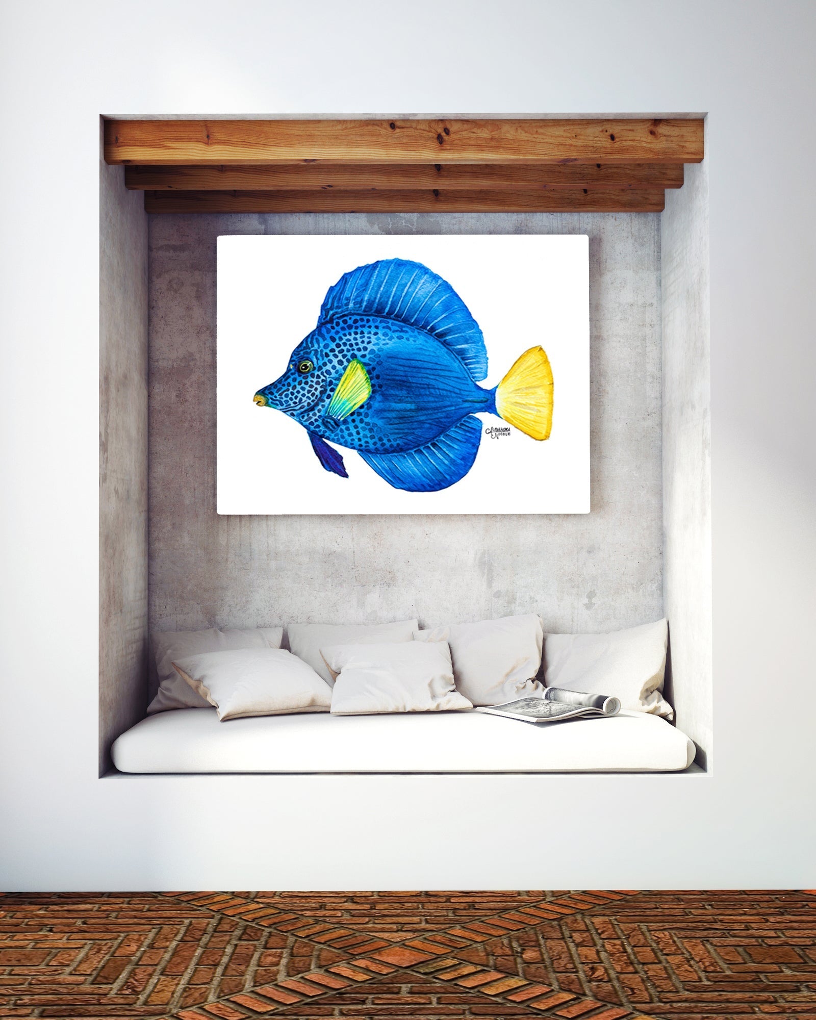 Purple Tang Fish Art Print - ArtByAlexandraNicole
