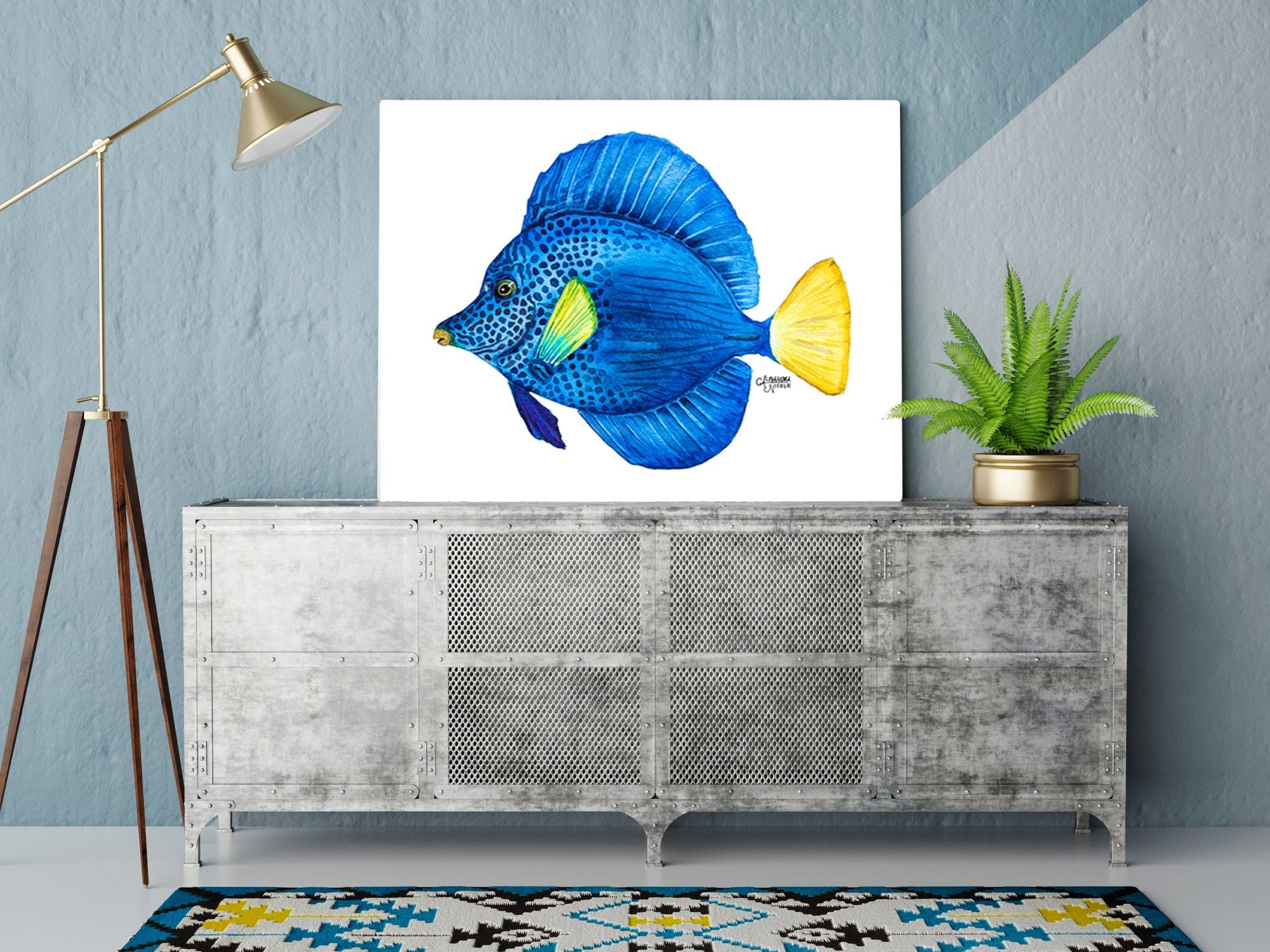 Purple Tang Fish Art Print - ArtByAlexandraNicole