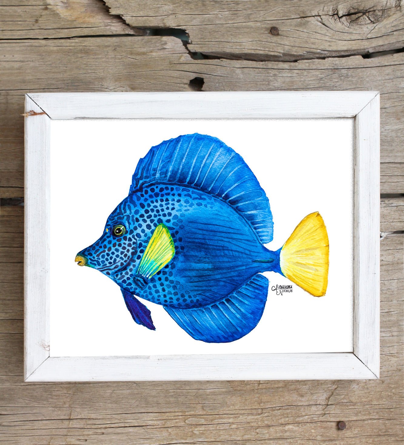 Purple Tang Fish Art Print - ArtByAlexandraNicole