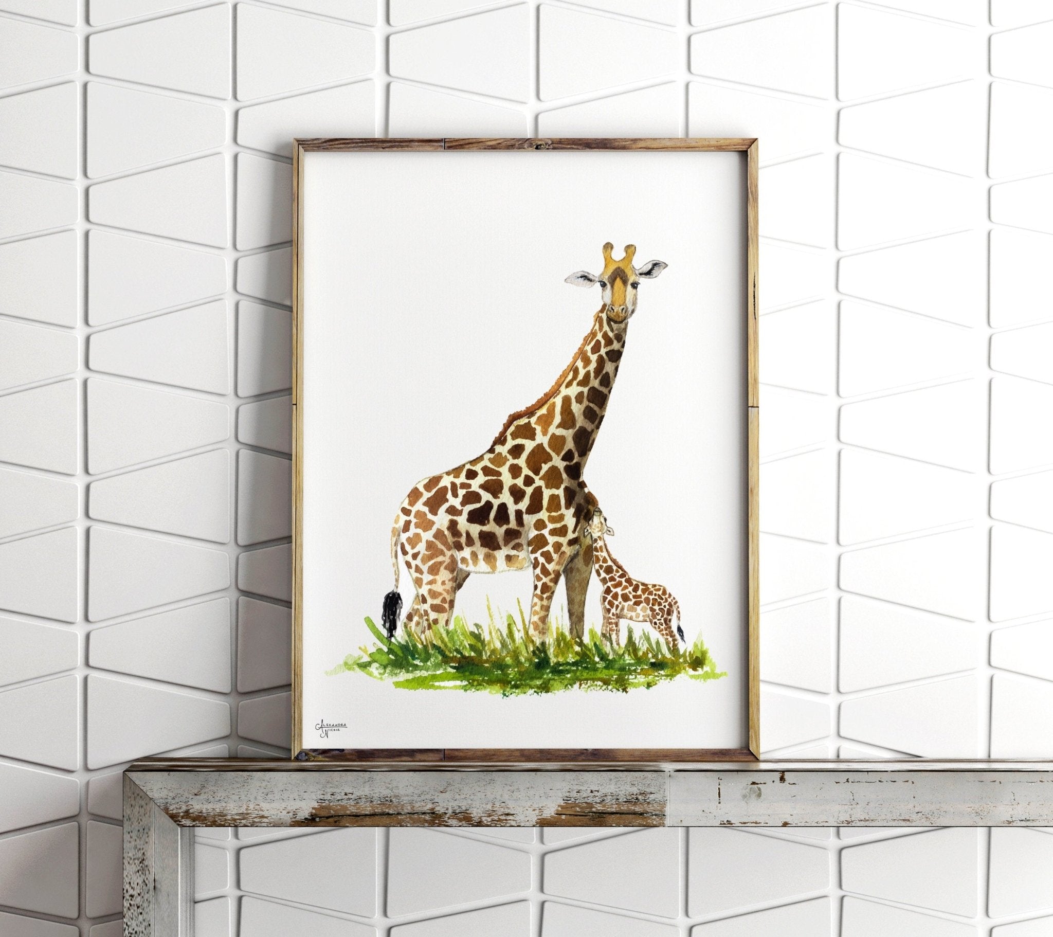Safari Nursery Print Set of 4 - ArtByAlexandraNicole