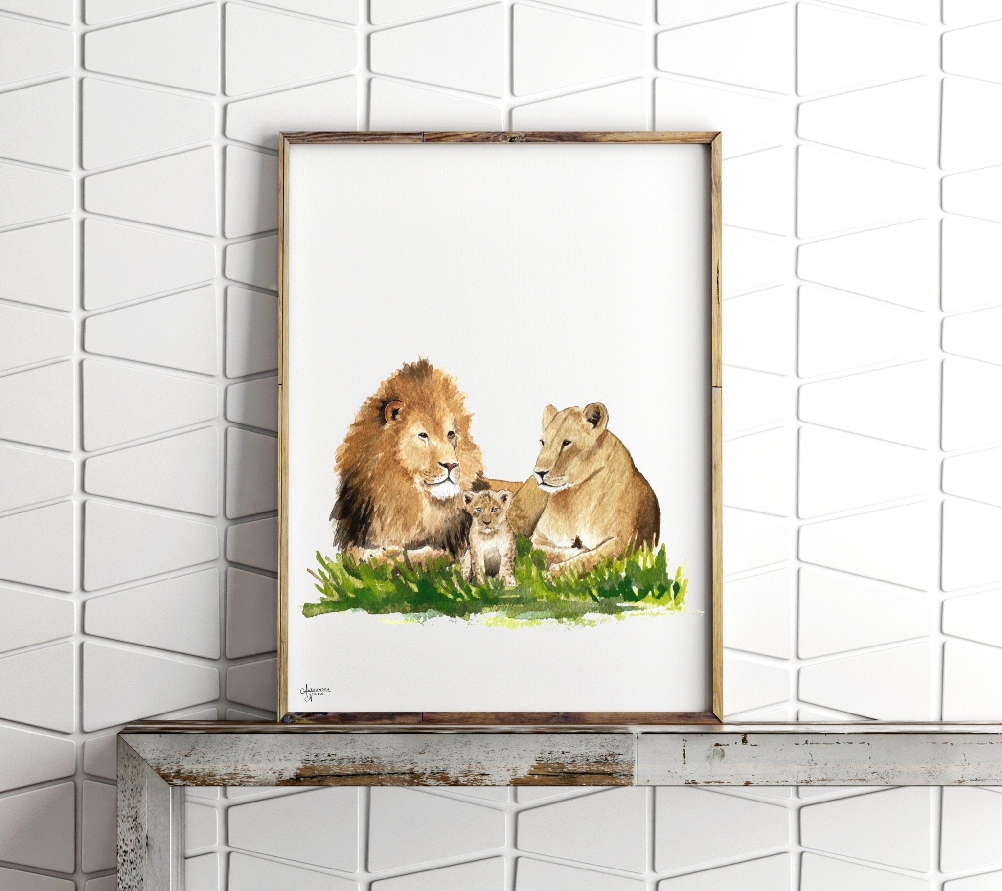 Safari Nursery Print Set of 4 - ArtByAlexandraNicole