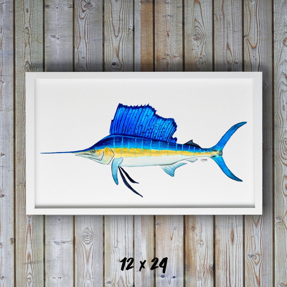 Sailfish Watercolor Art Print - ArtByAlexandraNicole