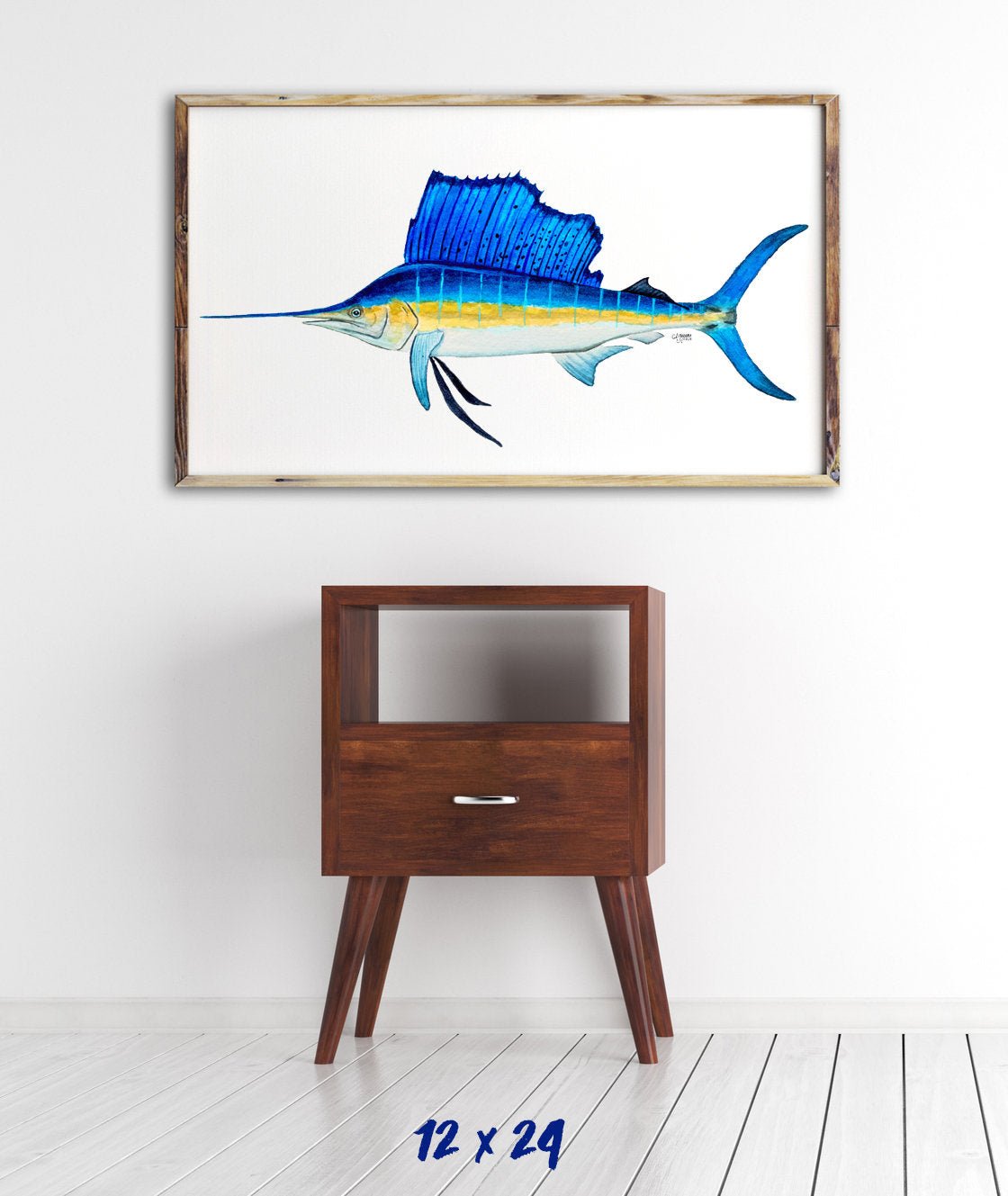 Sailfish Watercolor Art Print - ArtByAlexandraNicole