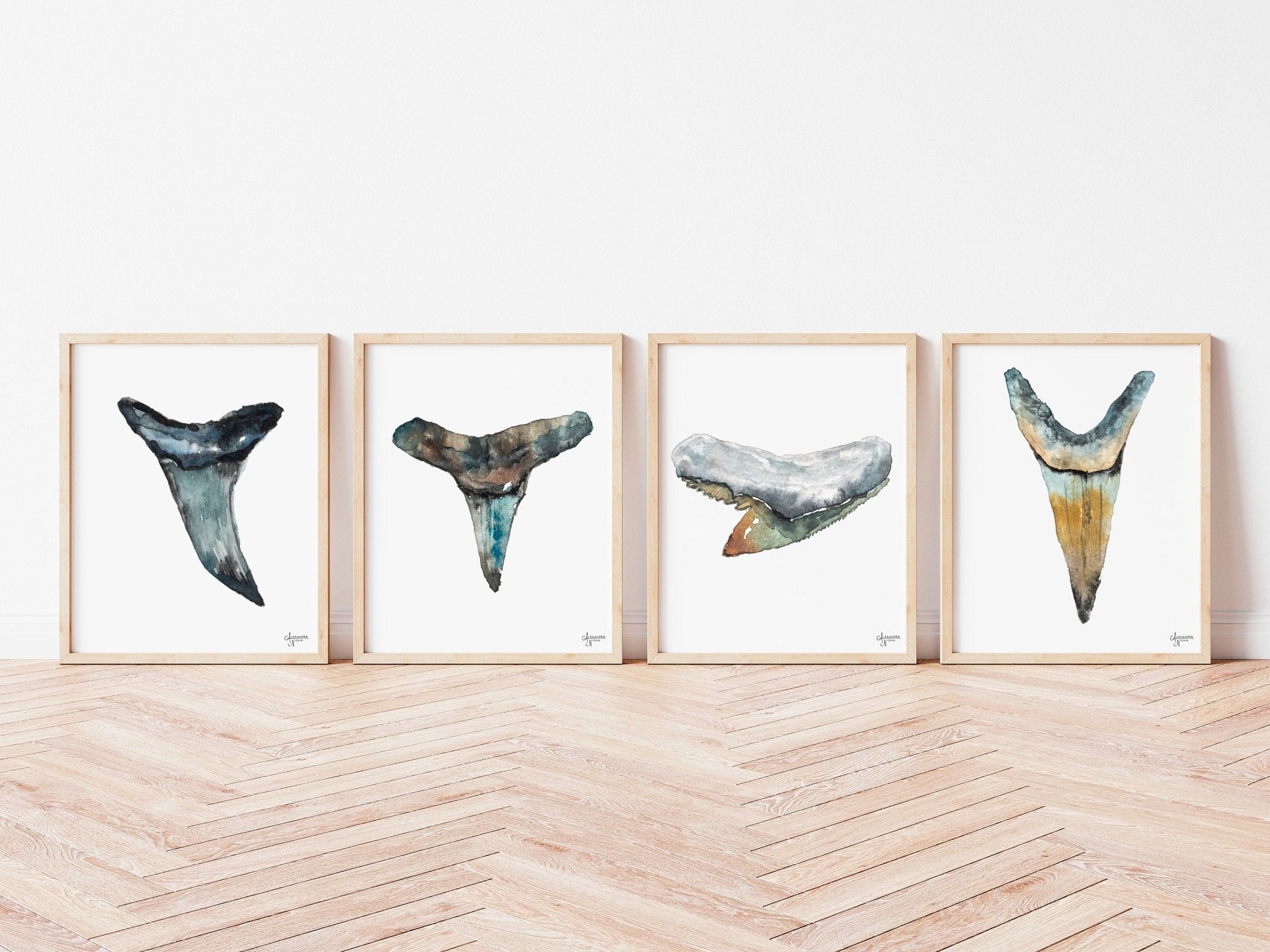 Shark Tooth Print Set - ArtByAlexandraNicole