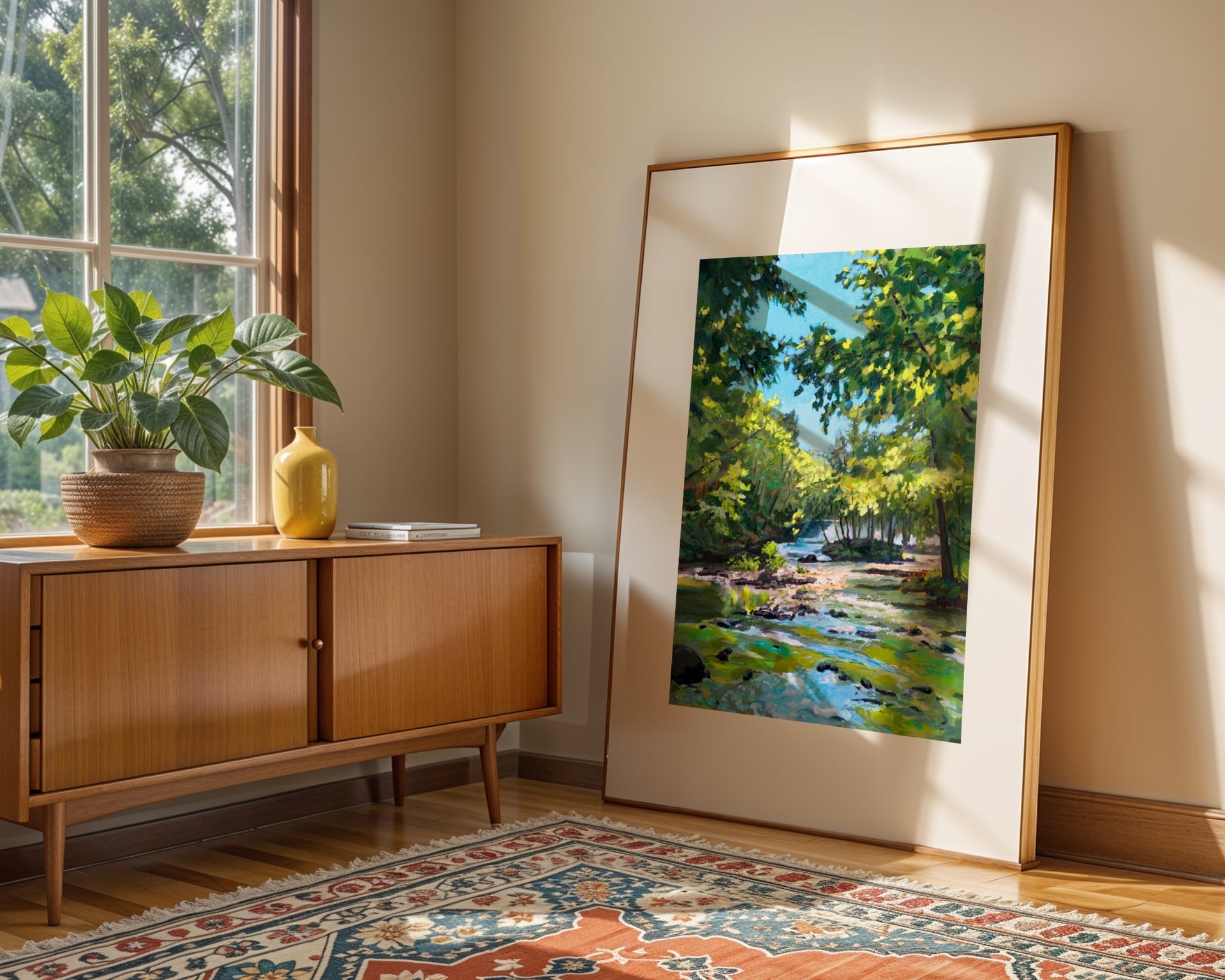 Sunlit Stream Fine Art Print: Fly Fishing River Art - ArtByAlexandraNicole