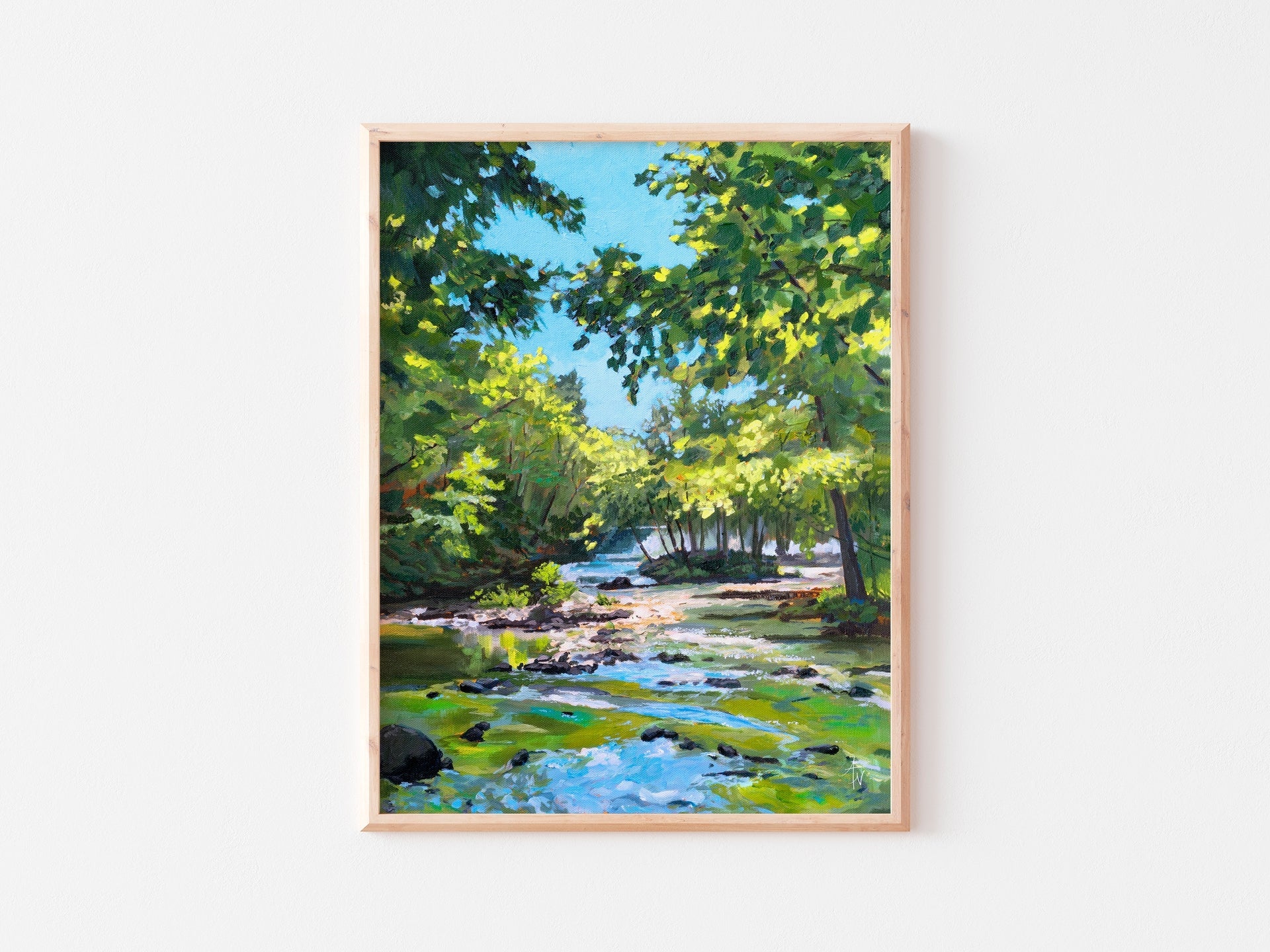 Sunlit Stream Fine Art Print: Fly Fishing River Art - ArtByAlexandraNicole