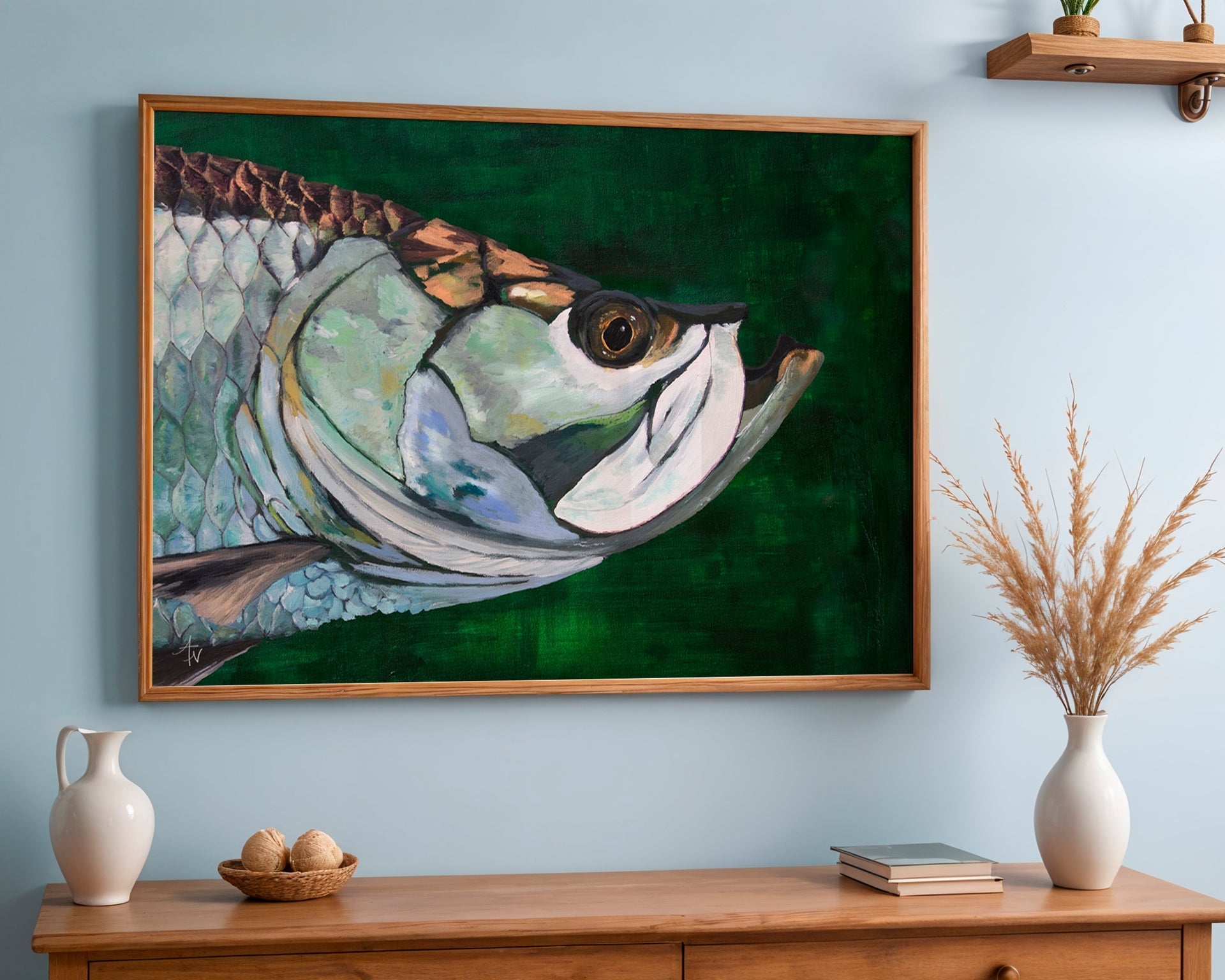 Tarpon Fine Art Print: Sport Fish Illustration | Angler Gift | Coastal Home Decor - ArtByAlexandraNicole