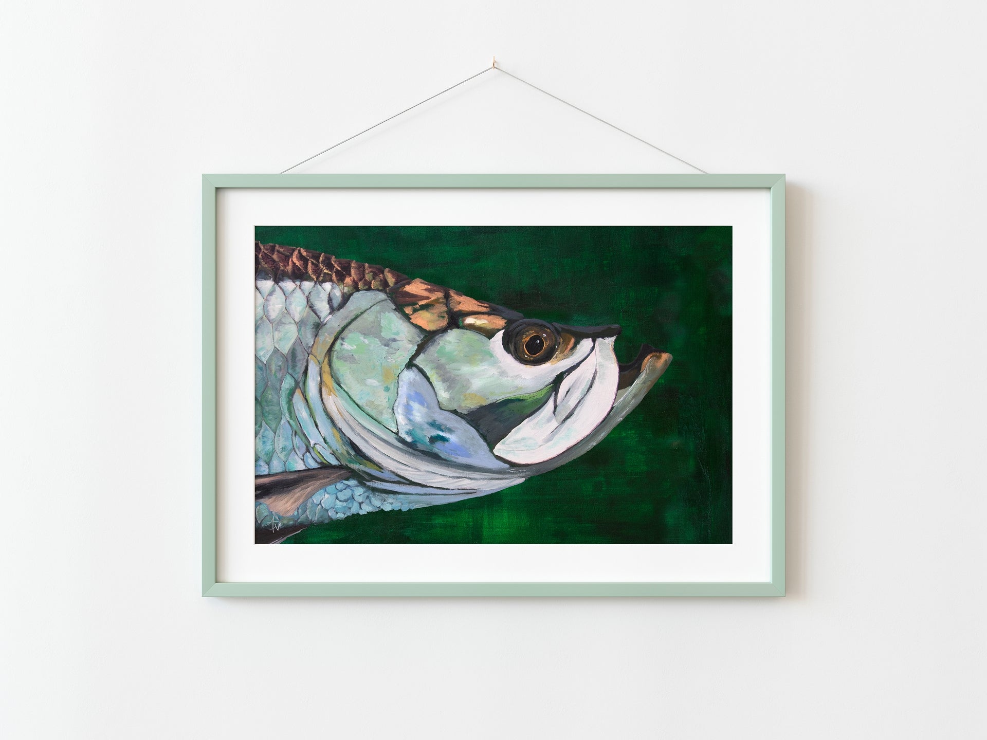 Tarpon Fine Art Print: Sport Fish Illustration | Angler Gift | Coastal Home Decor - ArtByAlexandraNicole