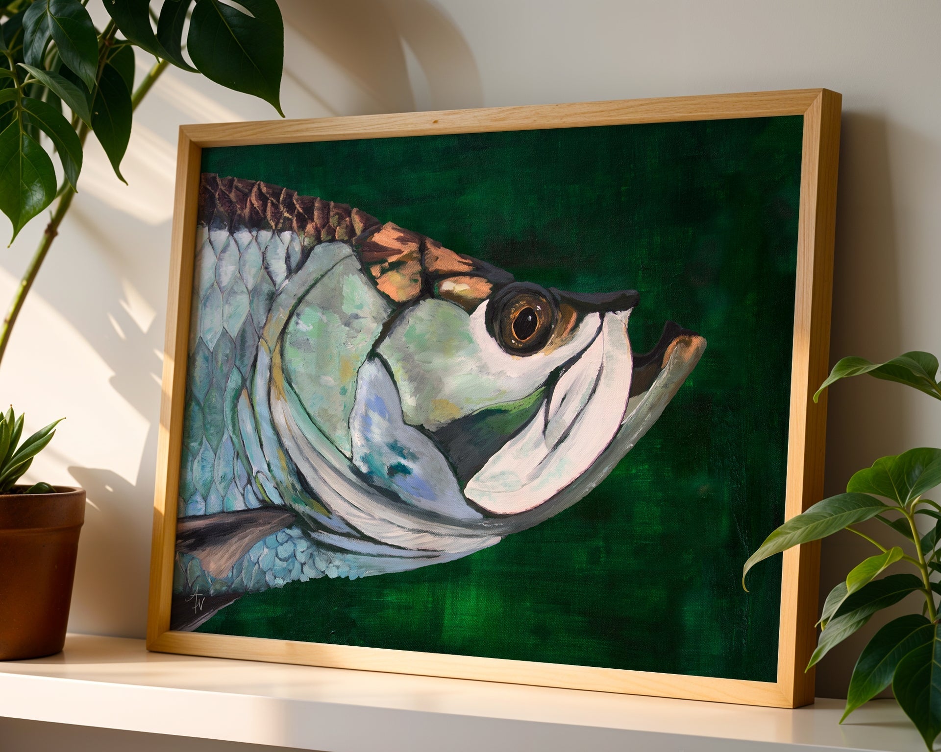 Tarpon Fine Art Print: Sport Fish Illustration | Angler Gift | Coastal Home Decor - ArtByAlexandraNicole