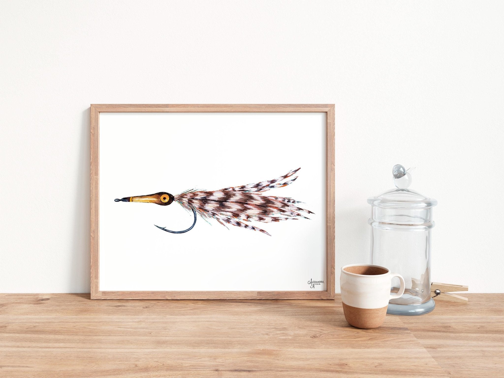 Tarpon Fly, Fly Fishing Art, Fisherman Gifts, Fly Fishing Gifts, Fishing Flies - ArtByAlexandraNicole