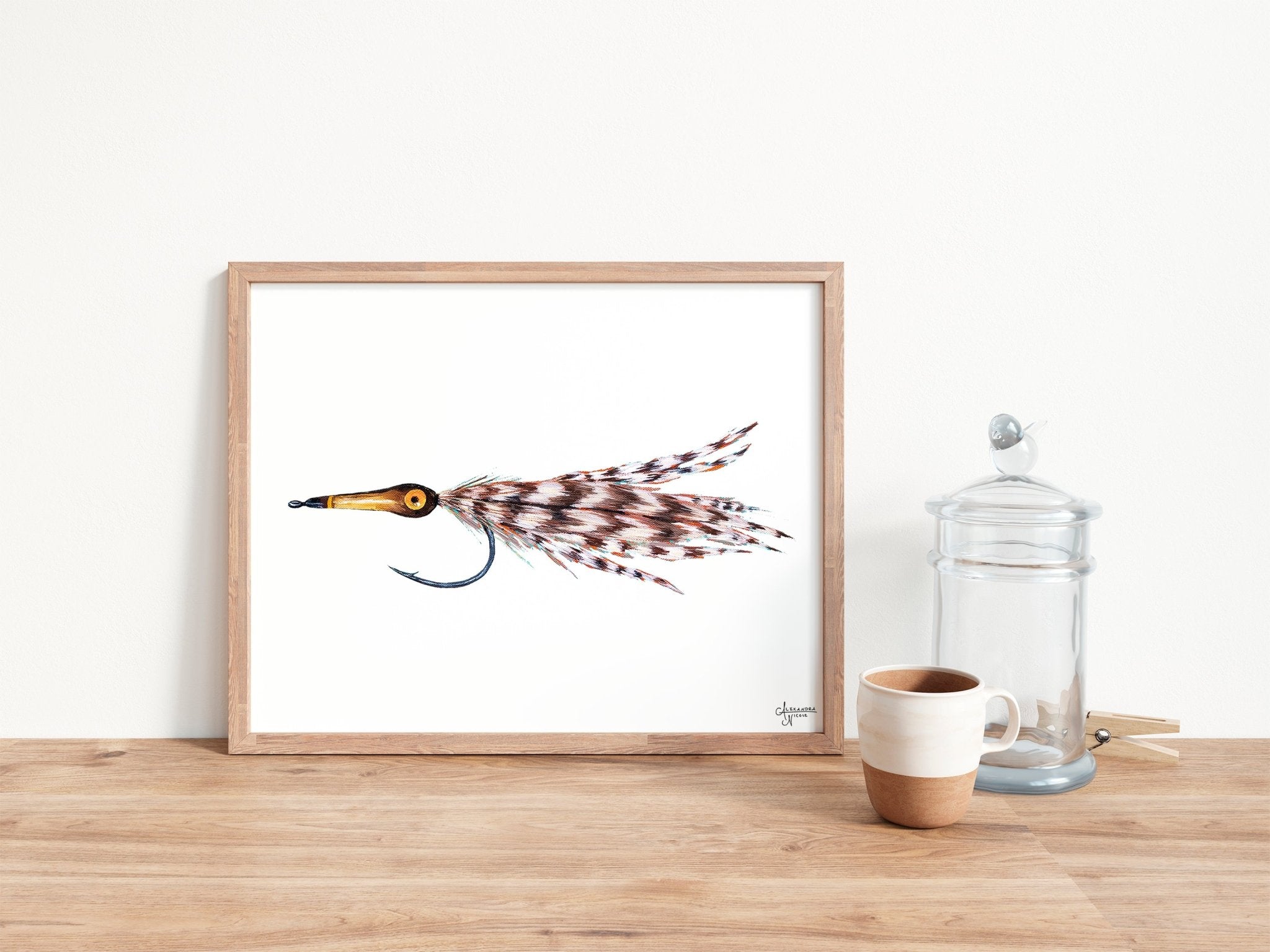 Tarpon Fly, Fly Fishing Art, Fisherman Gifts, Fly Fishing Gifts, Fishing Flies - ArtByAlexandraNicole