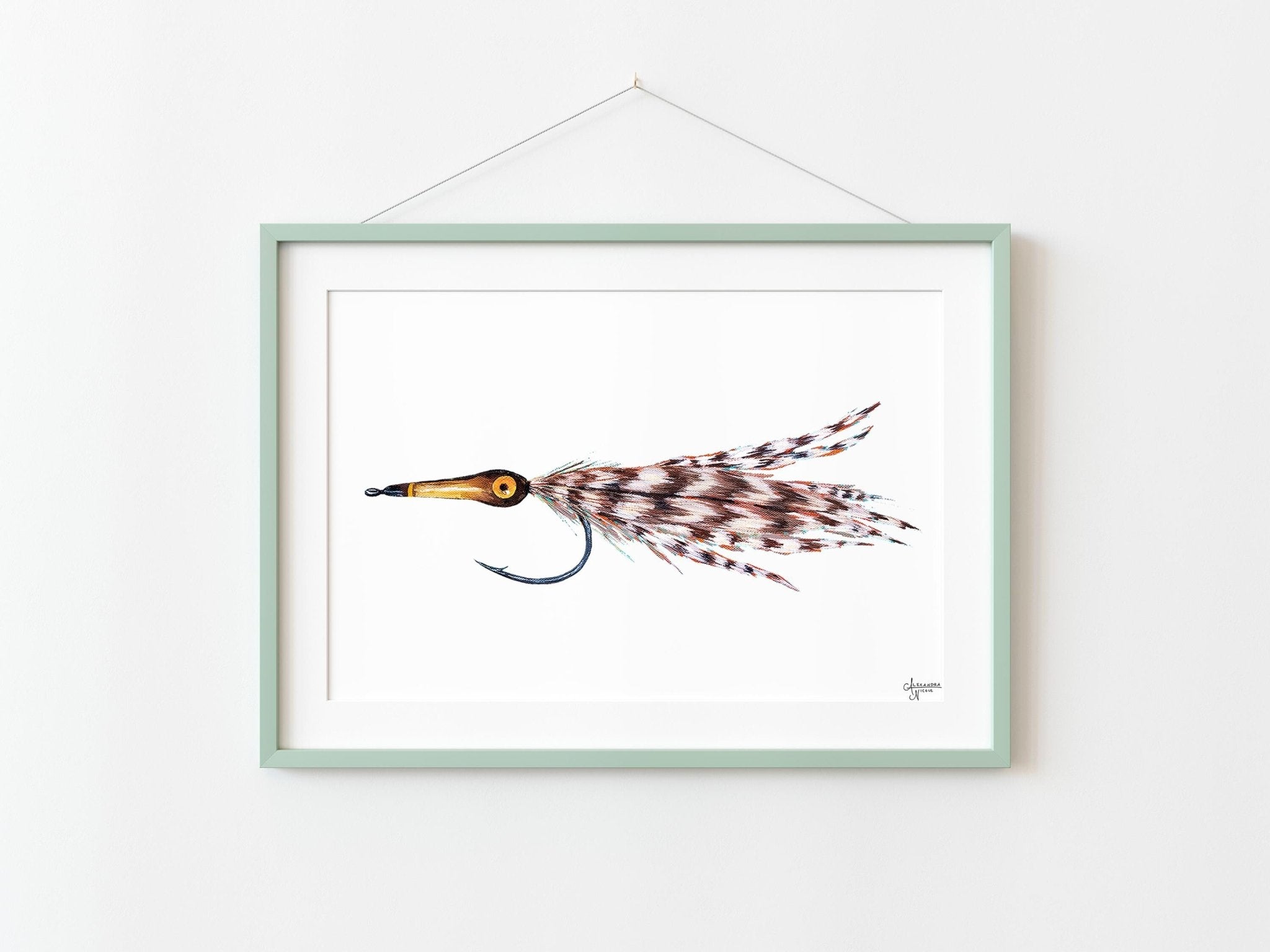 Tarpon Fly, Fly Fishing Art, Fisherman Gifts, Fly Fishing Gifts, Fishing Flies - ArtByAlexandraNicole