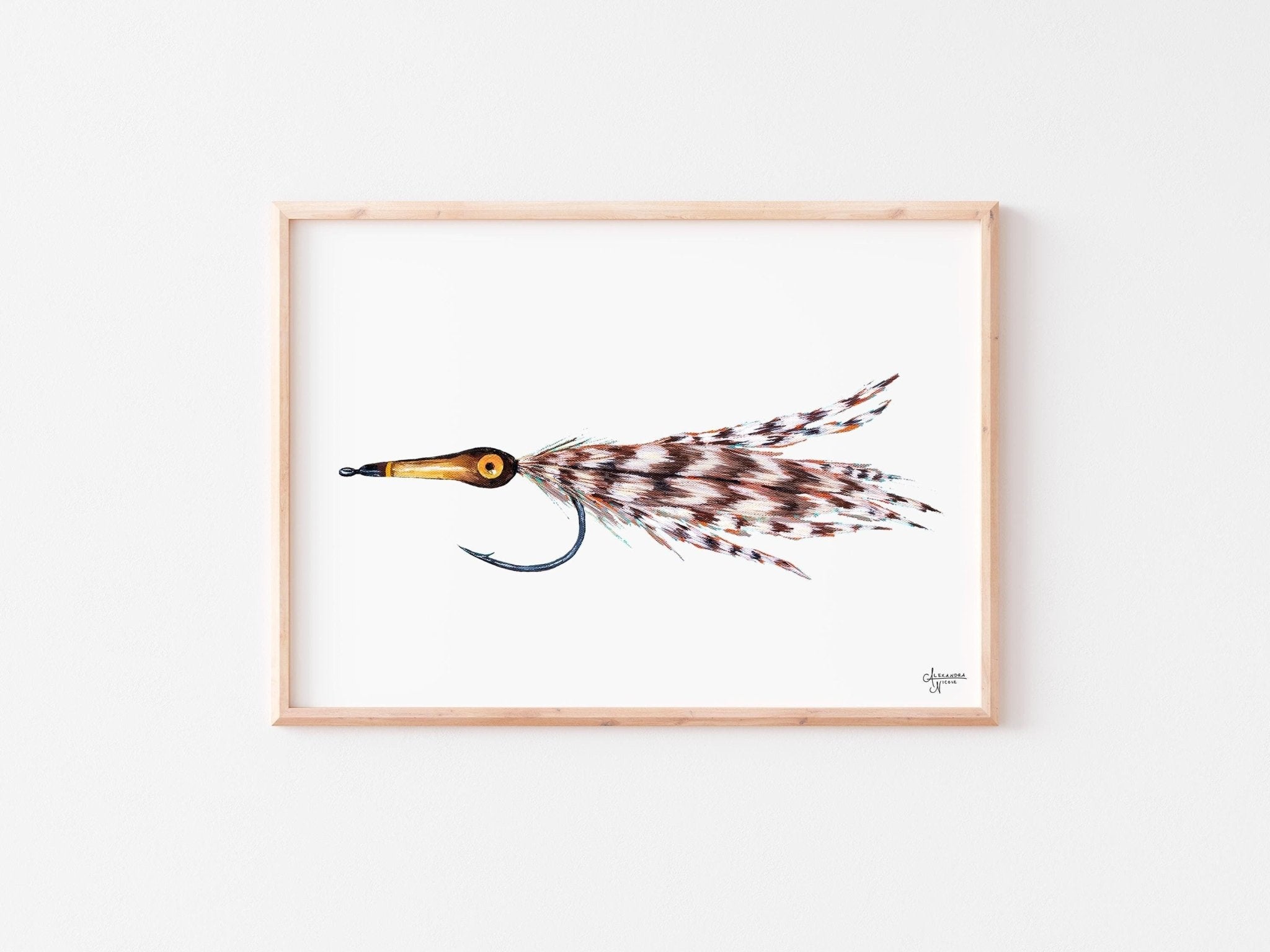 Tarpon Fly, Fly Fishing Art, Fisherman Gifts, Fly Fishing Gifts, Fishing Flies - ArtByAlexandraNicole