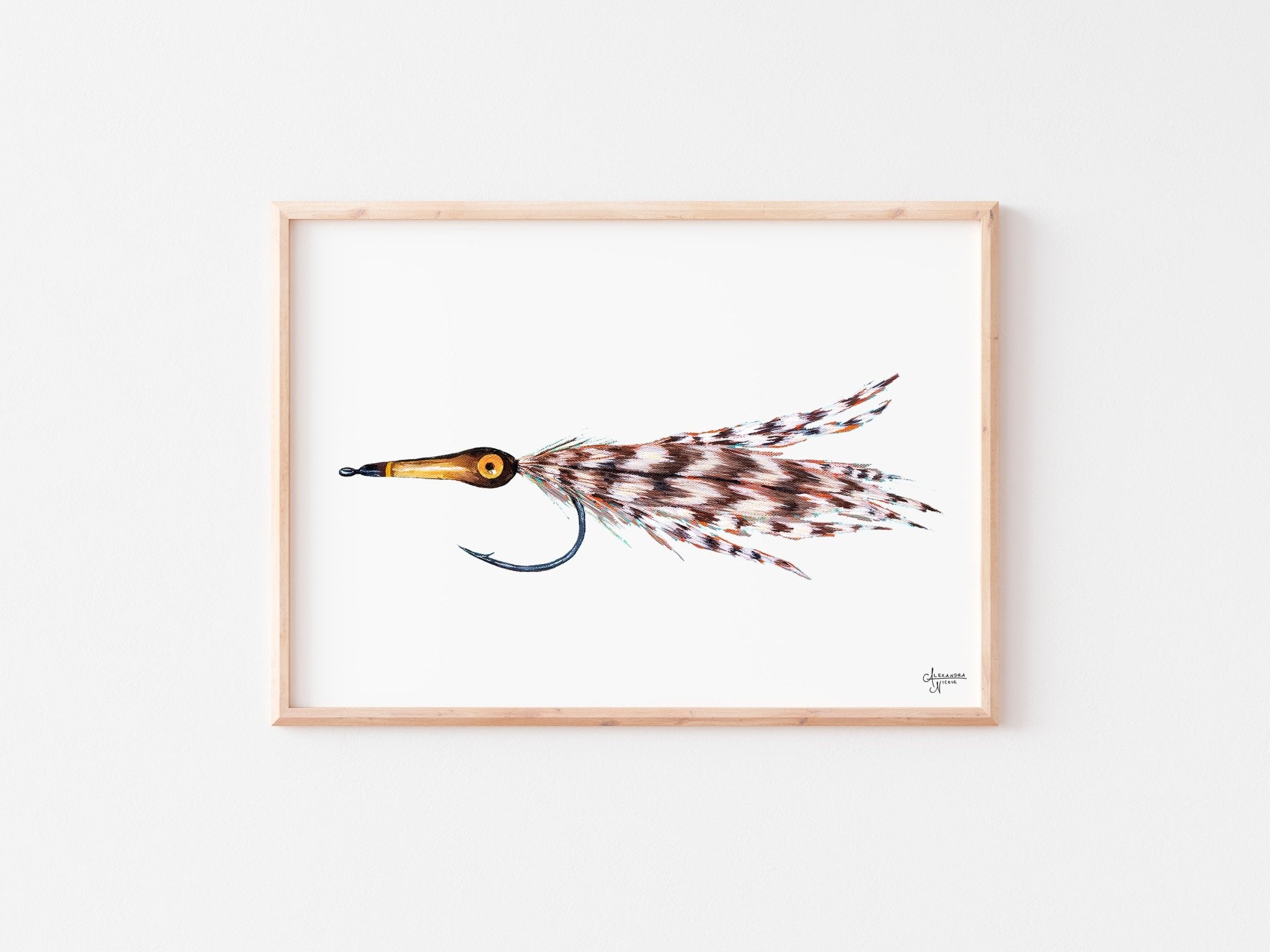 Tarpon Fly, Fly Fishing Art, Fisherman Gifts, Fly Fishing Gifts, Fishing Flies - ArtByAlexandraNicole