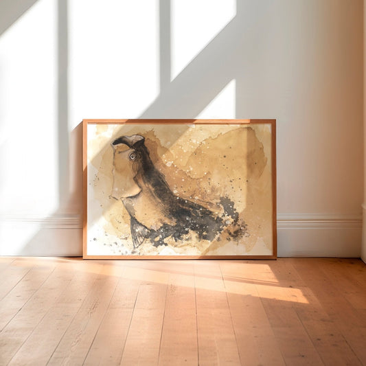 Tarpon Tea Stained Art Print - ArtByAlexandraNicole