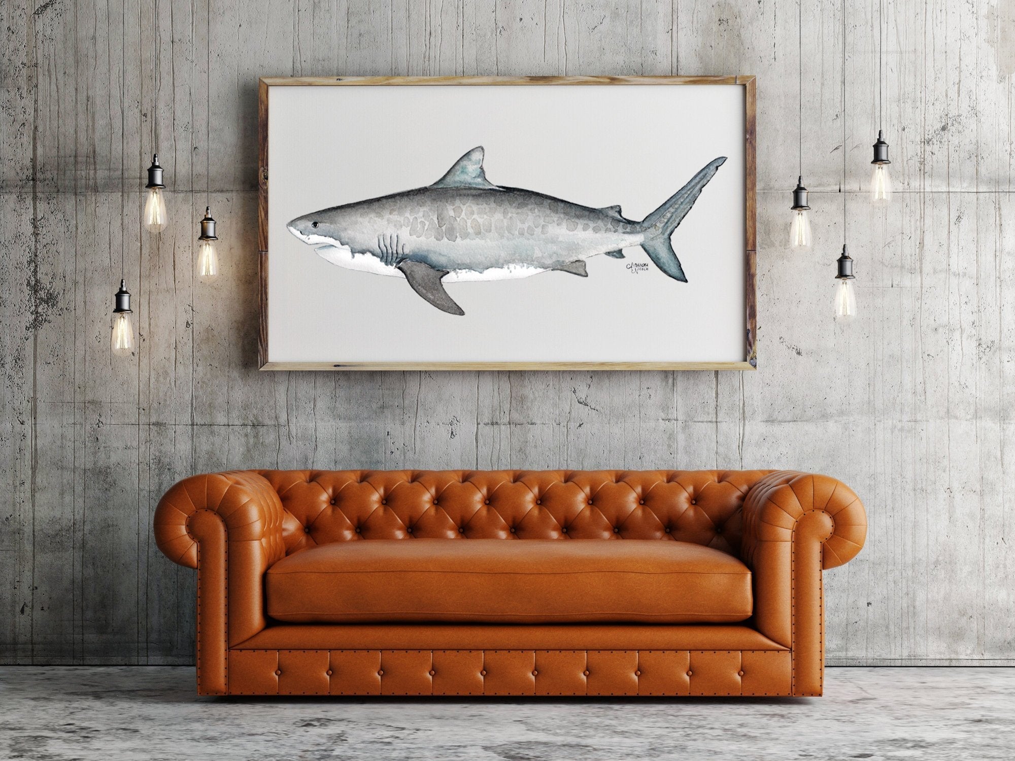 Tiger Shark Art Print - ArtByAlexandraNicole