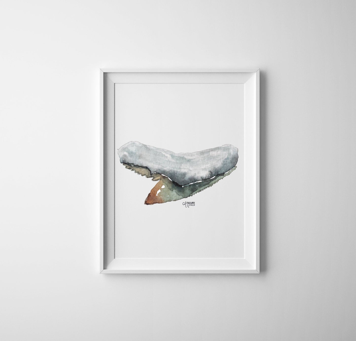 Tiger Shark Tooth Art Print - Shark Tooth No. 7 - ArtByAlexandraNicole
