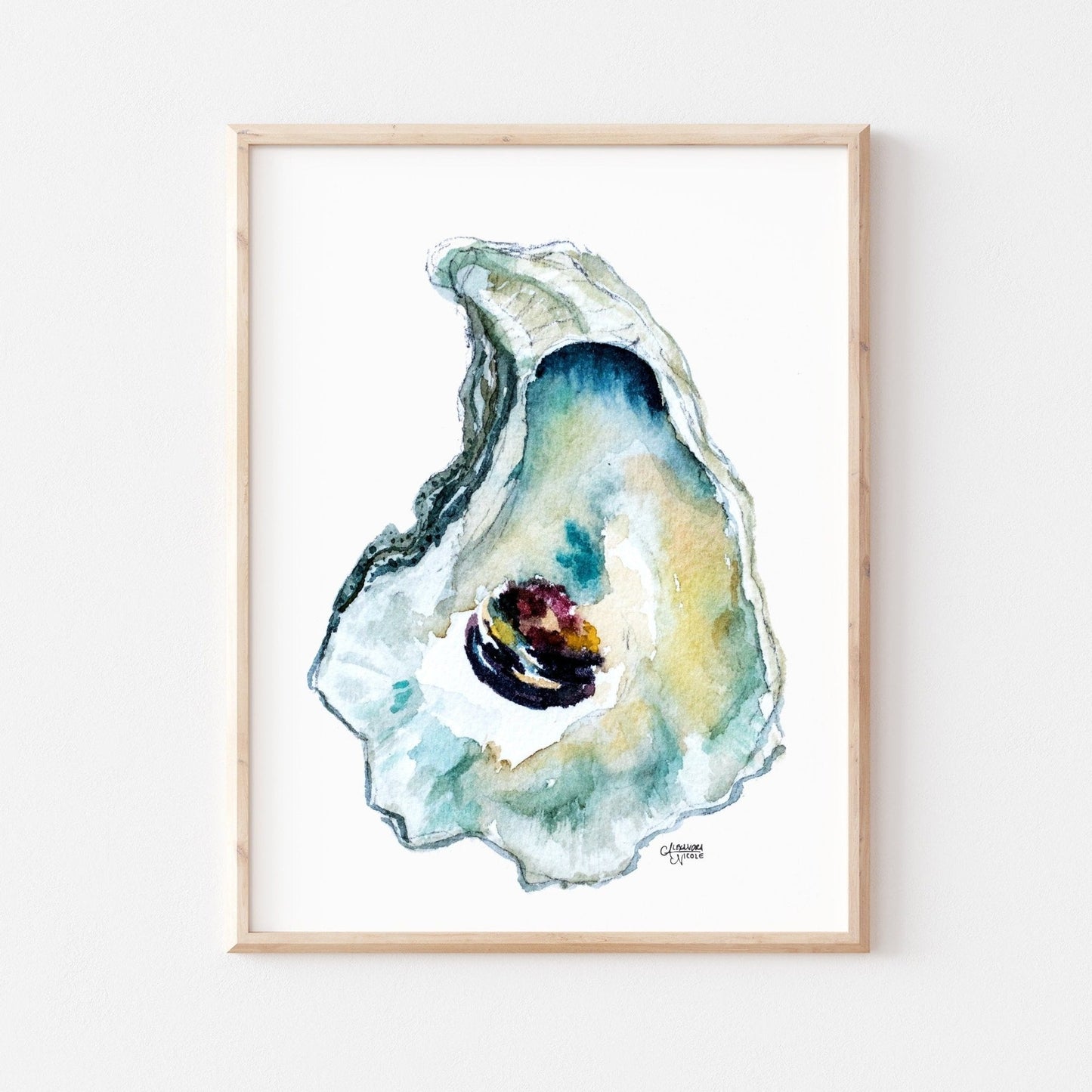 Wellfleet Oyster Shell Art Print - ArtByAlexandraNicole