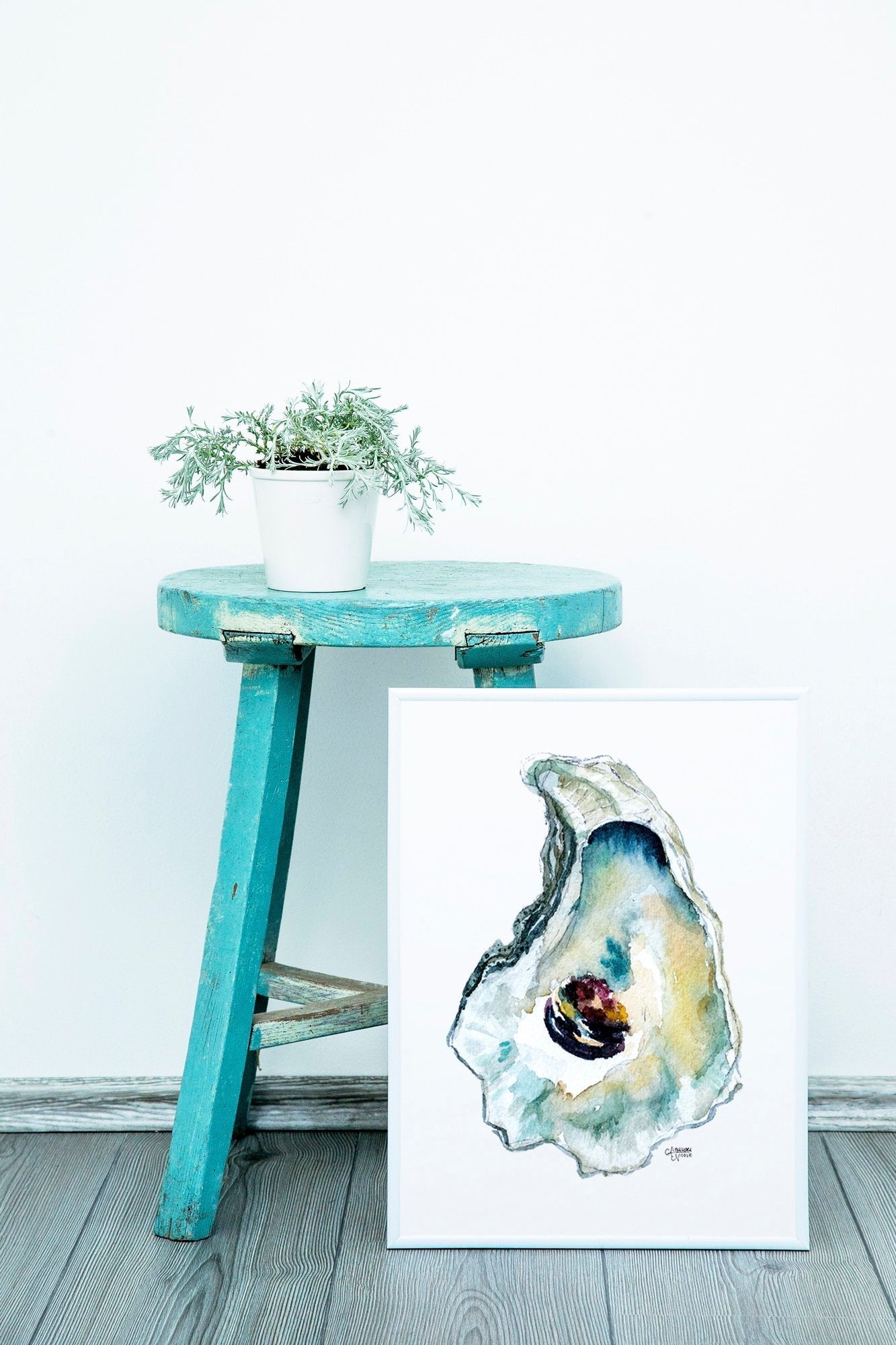 Wellfleet Oyster Shell Art Print - ArtByAlexandraNicole
