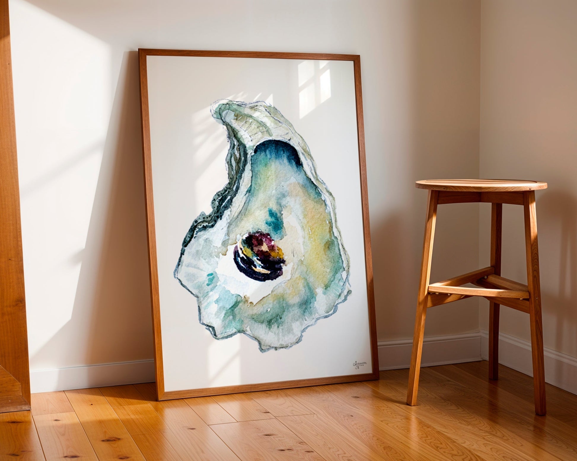 Wellfleet Oyster Shell Art Print - ArtByAlexandraNicole