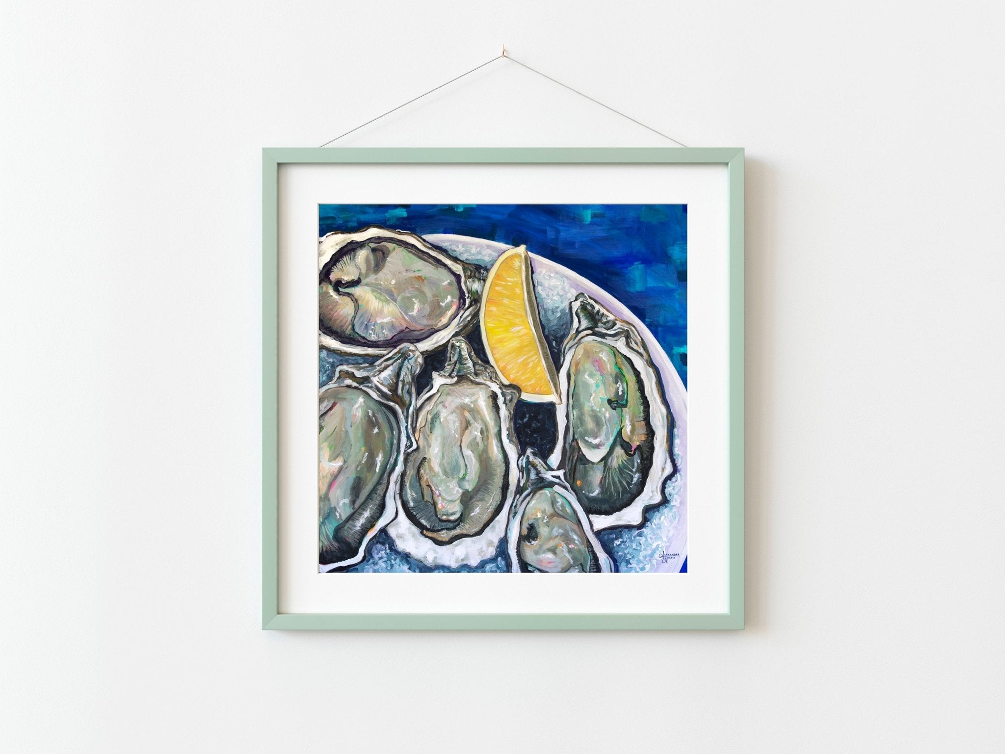 Appalachicola Oysters on the Half Shell - ArtByAlexandraNicole
