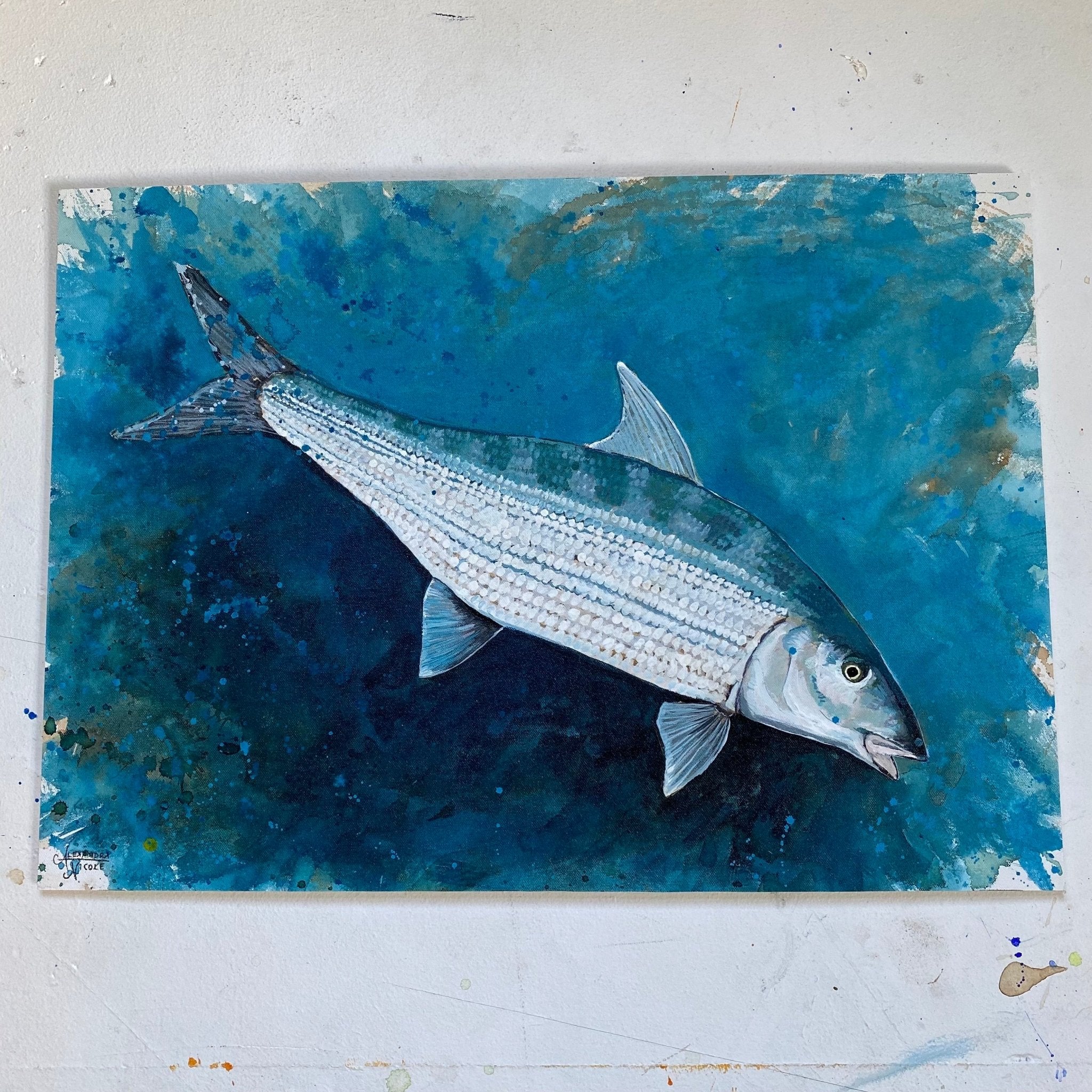 Bonefish - Original Painting - ArtByAlexandraNicole