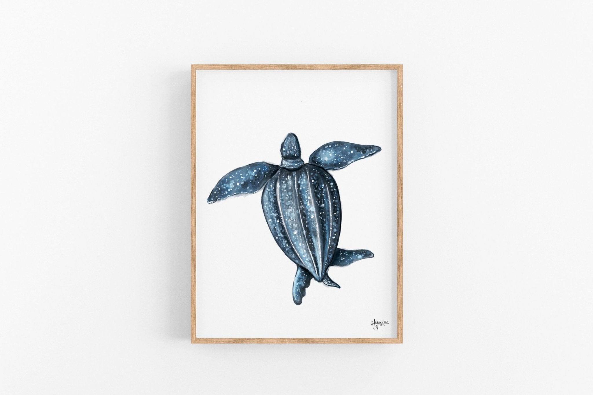 Leatherback Sea Turtle Print - ArtByAlexandraNicole