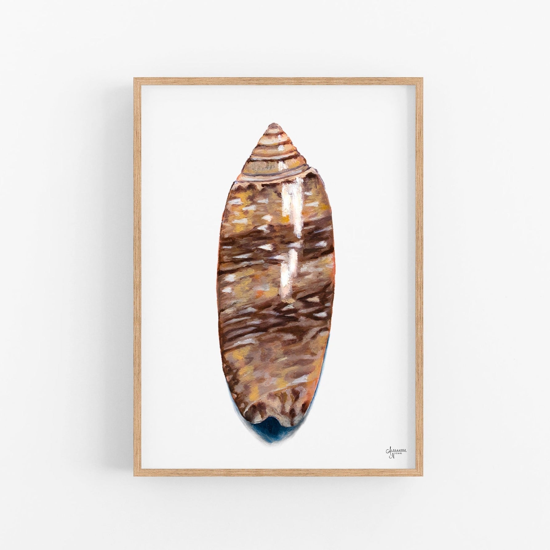 Lettered Olive Print, Olive Print, Shell Print, Sea Shell Art - ArtByAlexandraNicole