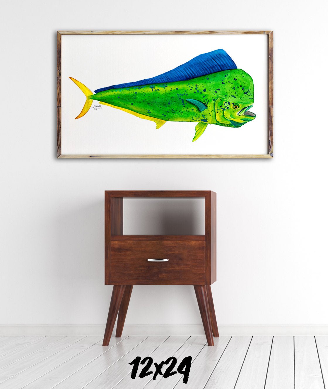 Mahi Mahi Watercolor Art Print, Fish Print - ArtByAlexandraNicole