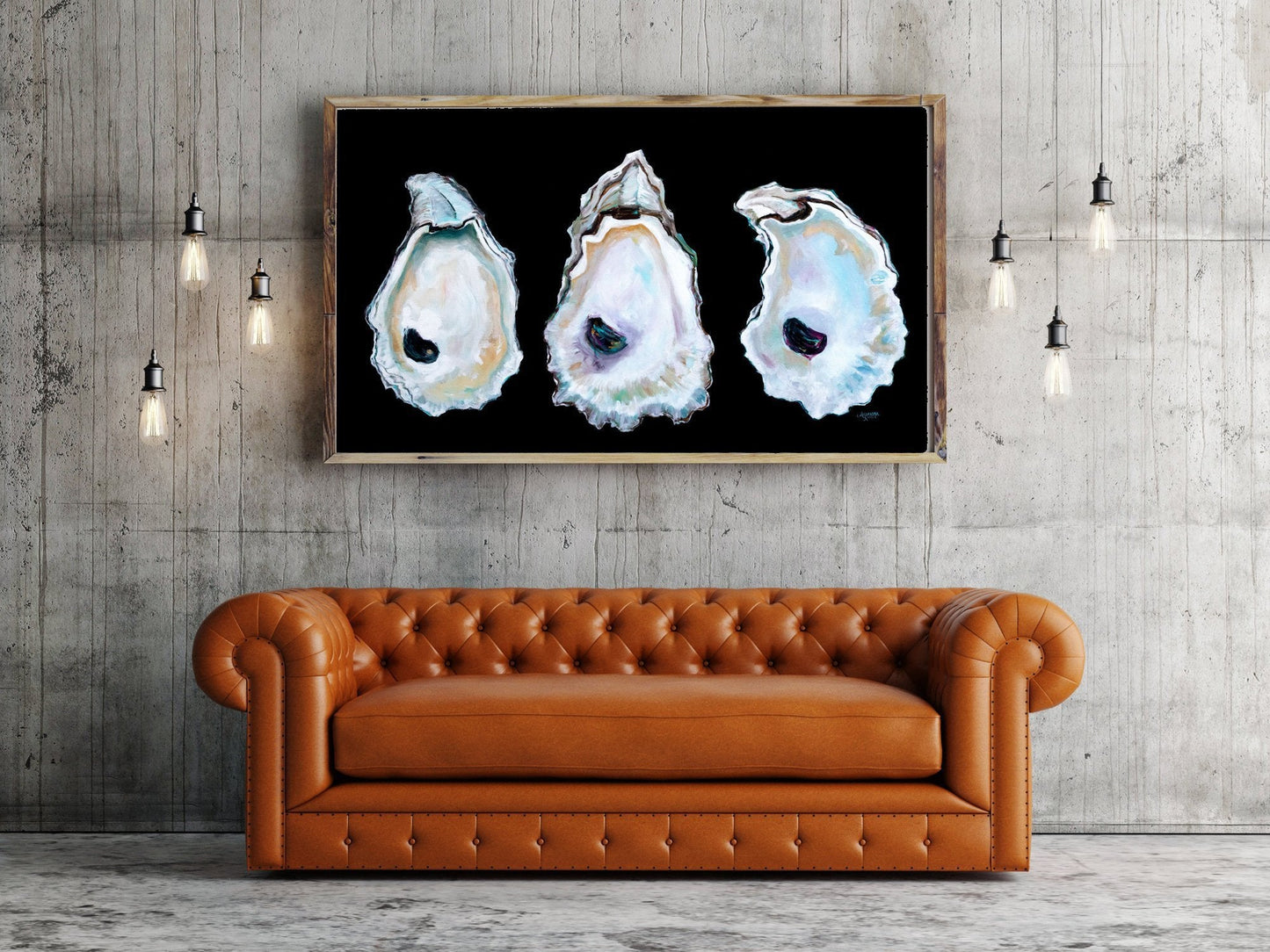 Oyster Shell Printed on Rolled Canvas - ArtByAlexandraNicole