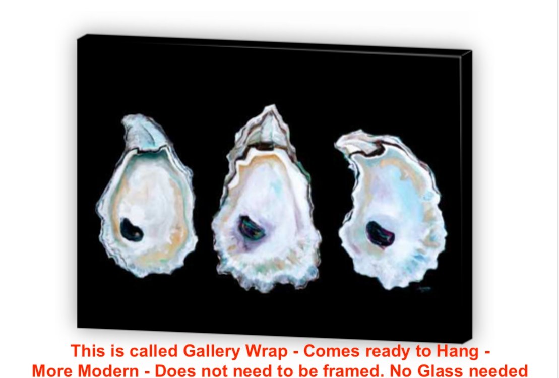 Oyster Shell Printed on Rolled Canvas - ArtByAlexandraNicole