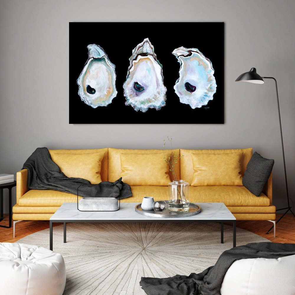 Oyster Shell Printed on Rolled Canvas - ArtByAlexandraNicole