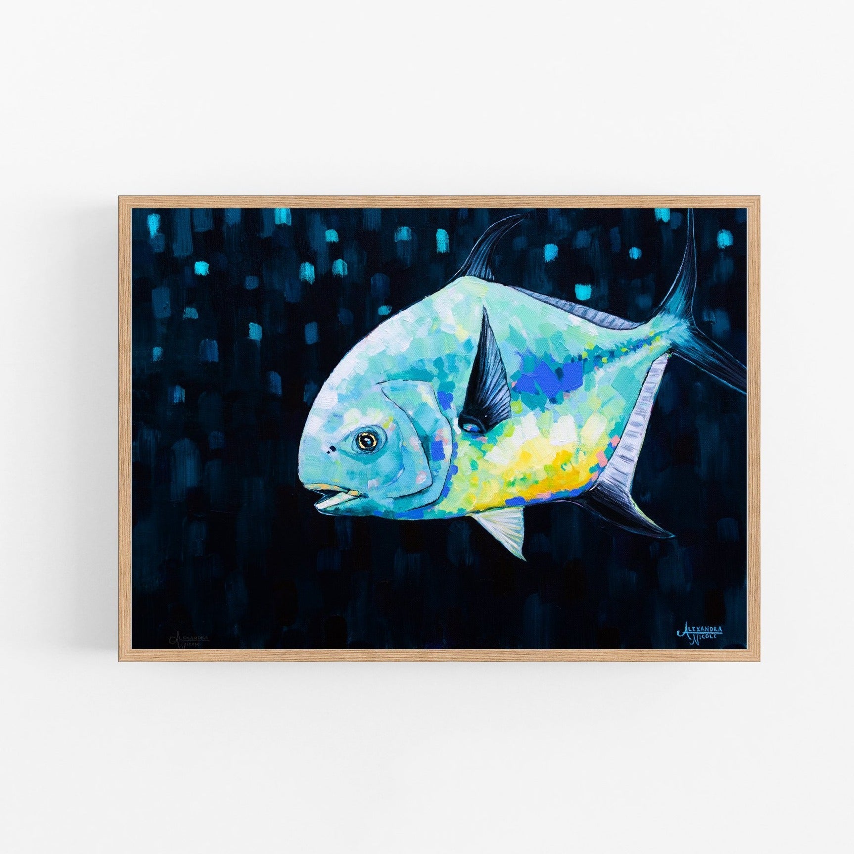 Permit Fish, Permit Painting, Fly Fishing Art, Fish Art by Alexandra Nicole  – ArtByAlexandraNicole