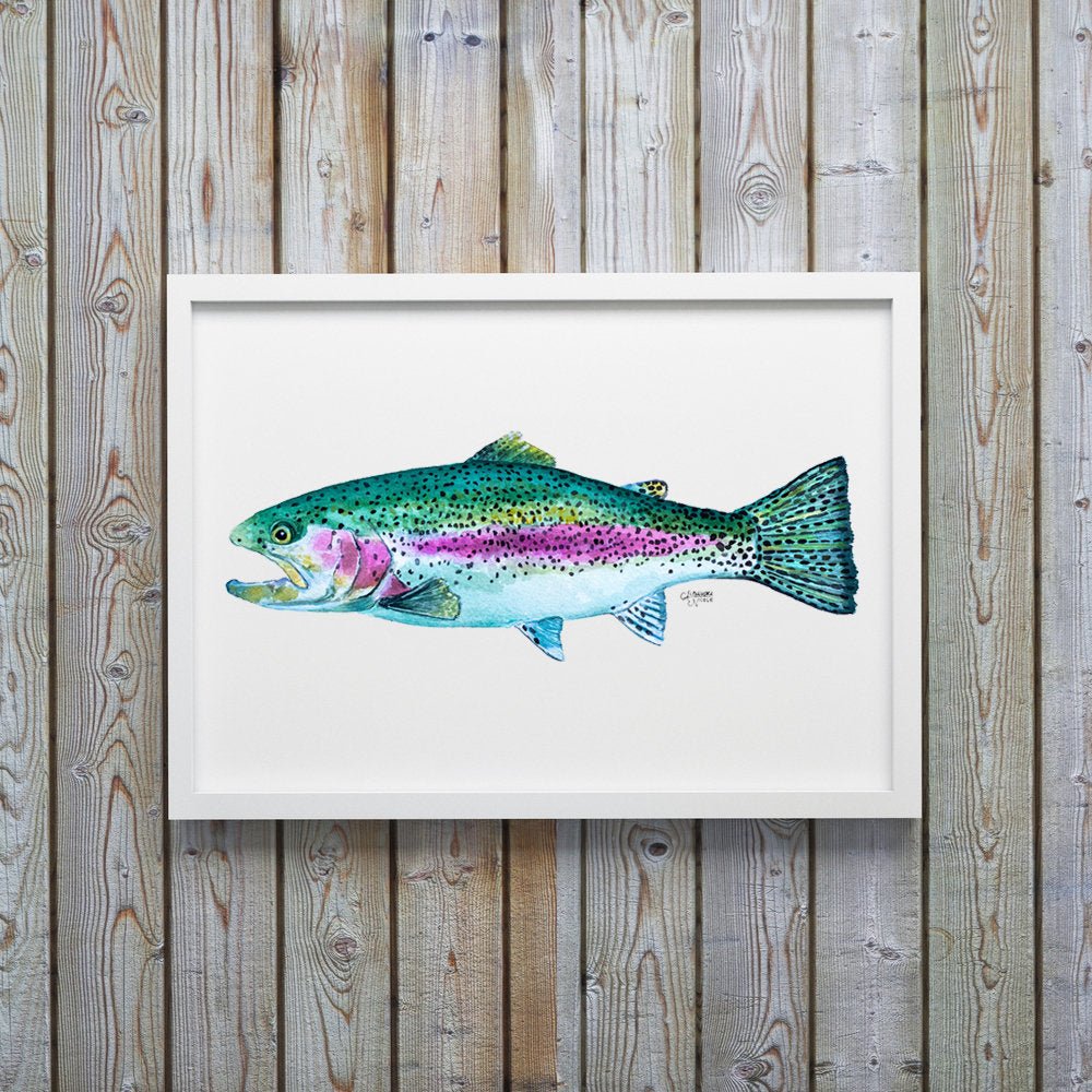 Trout and Hook Wall Art