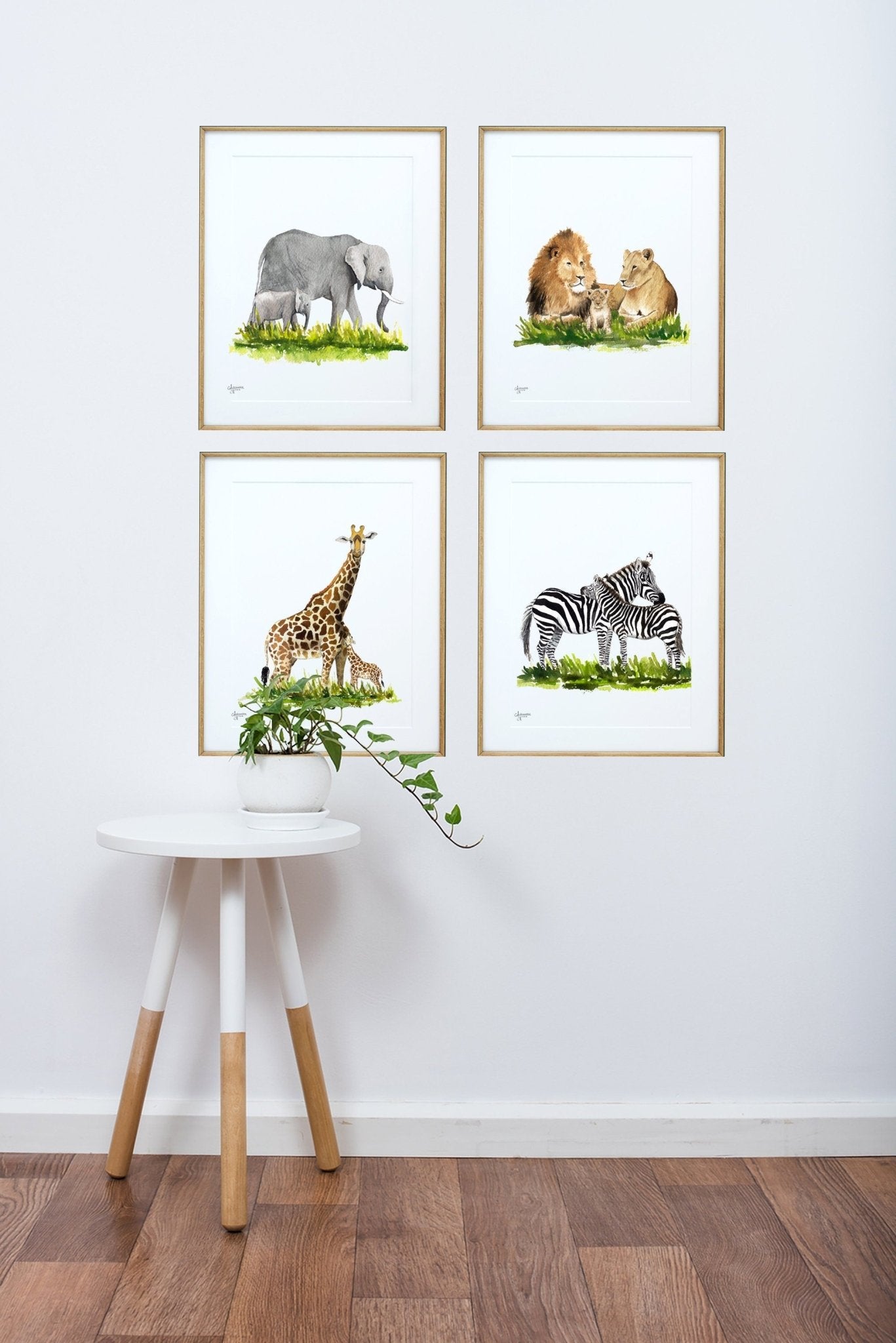 Safari Nursery Print Set of 4 - ArtByAlexandraNicole