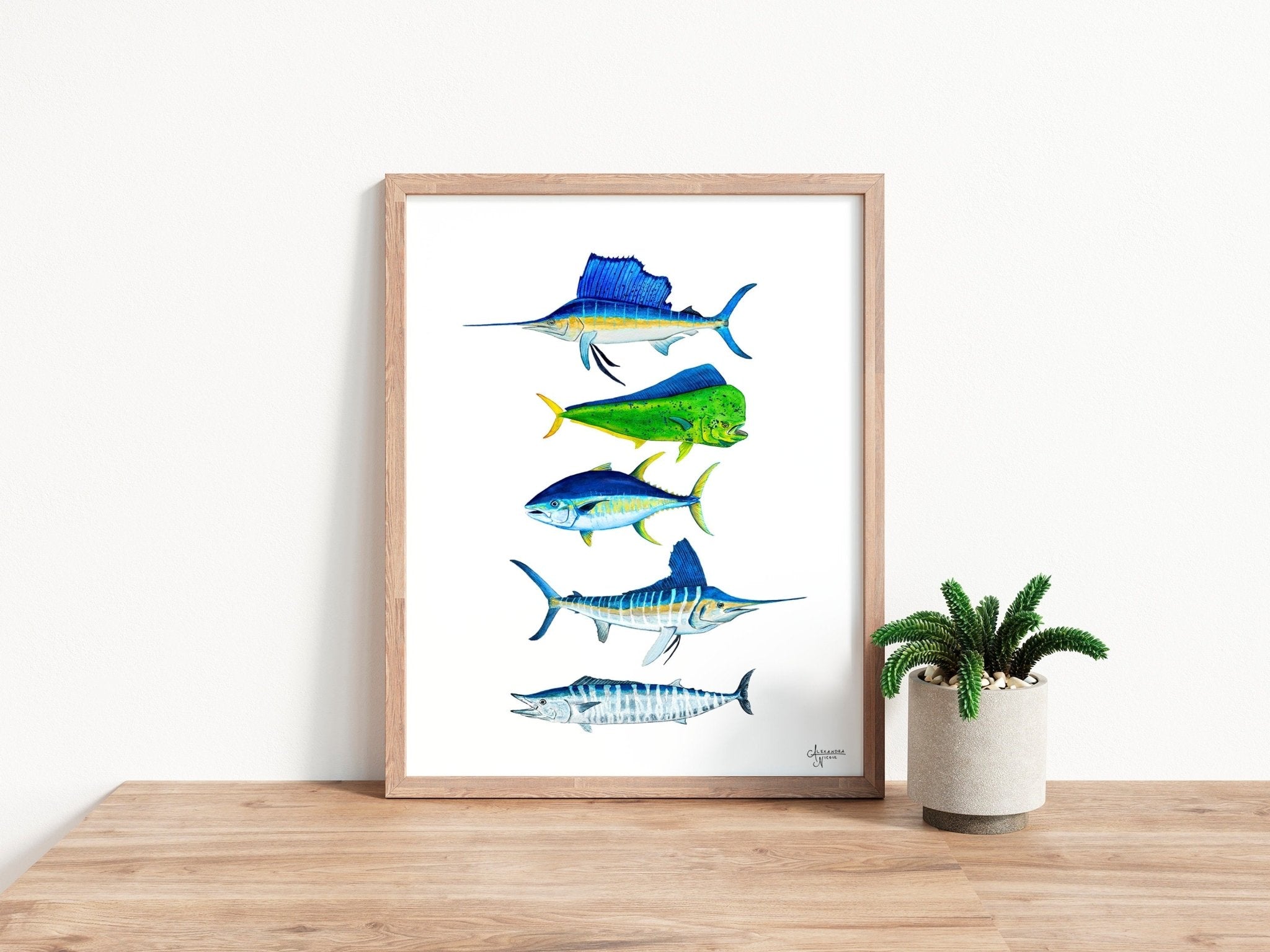 Sailfish, Mahi Mahi, Wahoo, Tuna, Marlin - ArtByAlexandraNicole