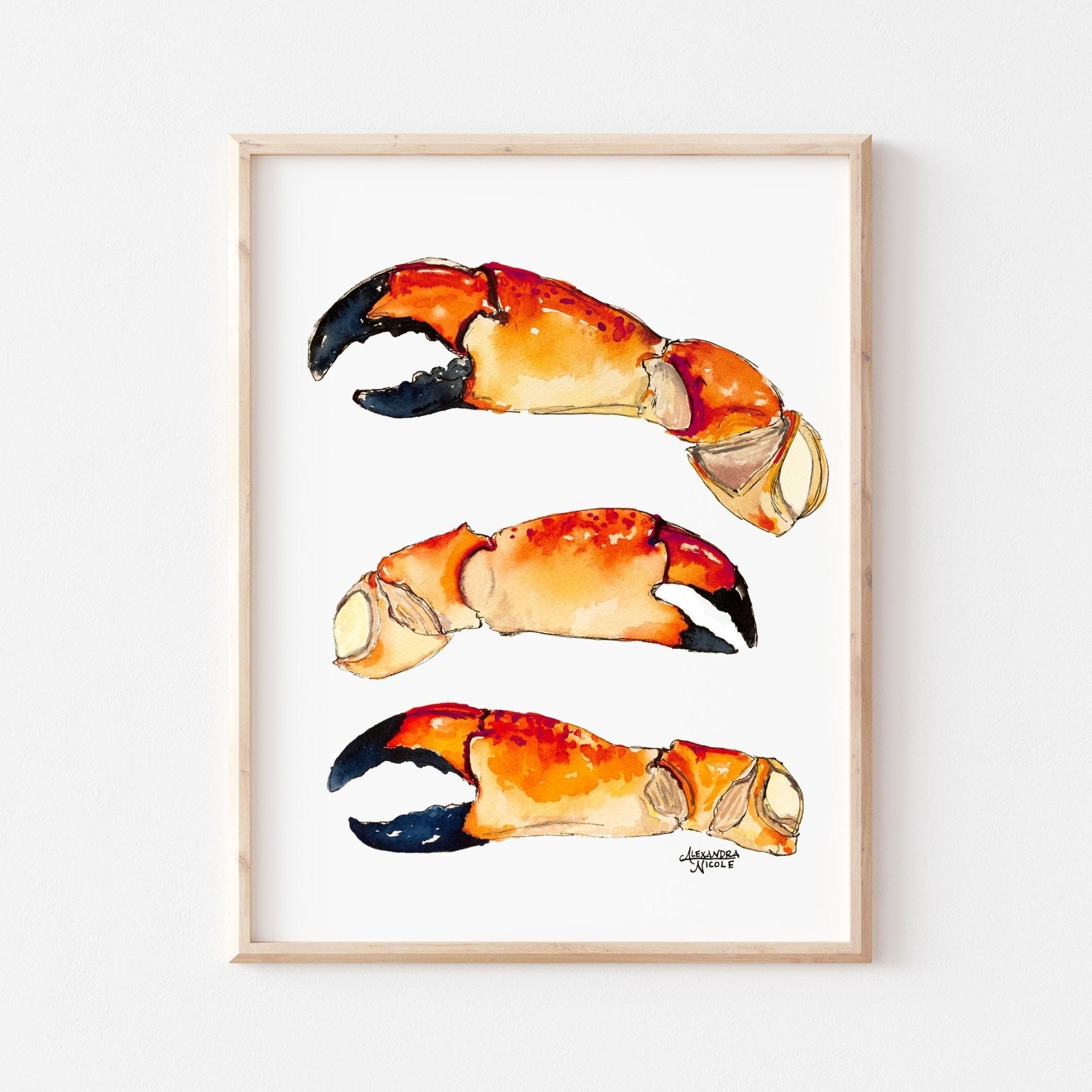 Stone Crab Claw Print - ArtByAlexandraNicole