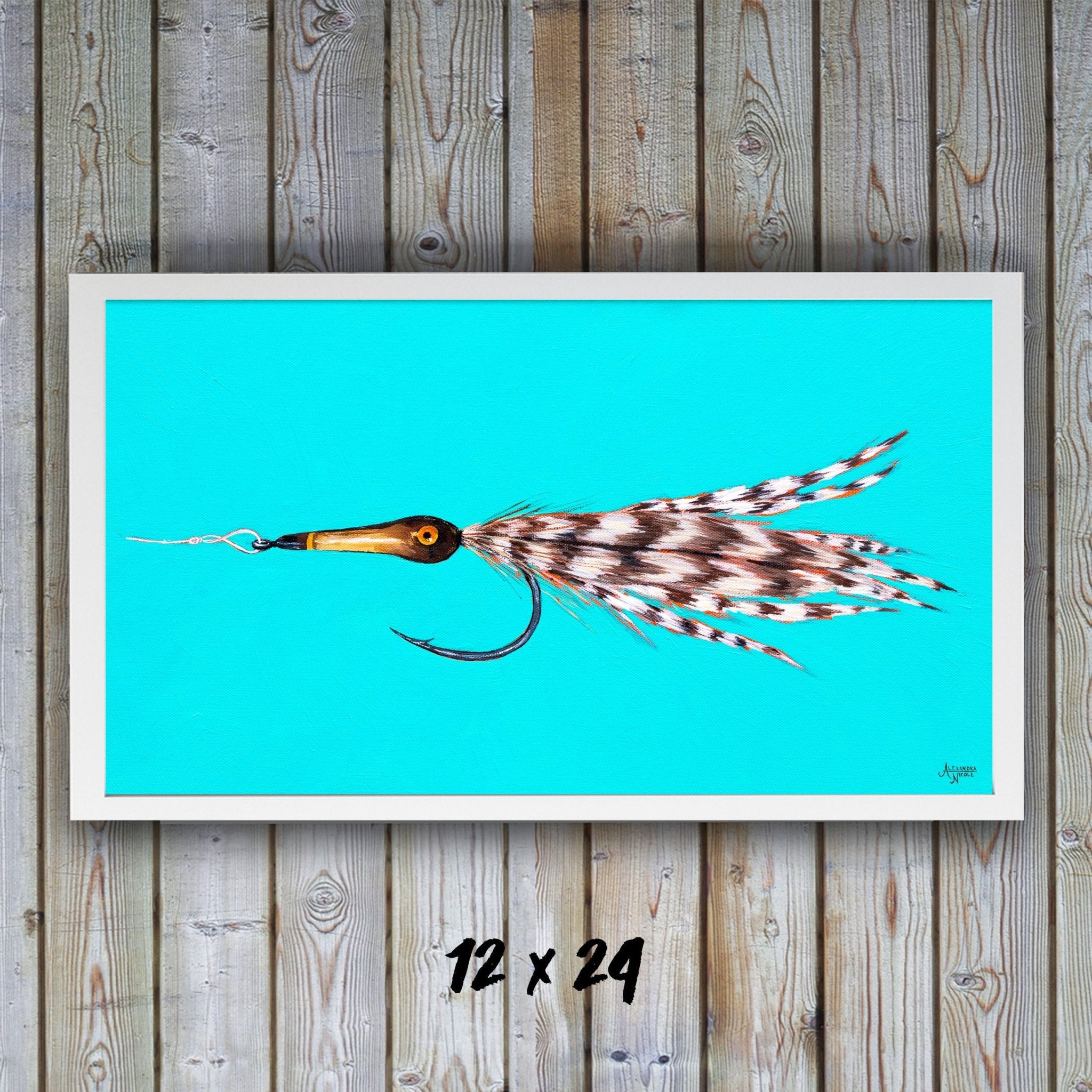 Tarpon Fly, Fly Fishing Art, Fisherman Gifts, Fishing Flies - ArtByAlexandraNicole