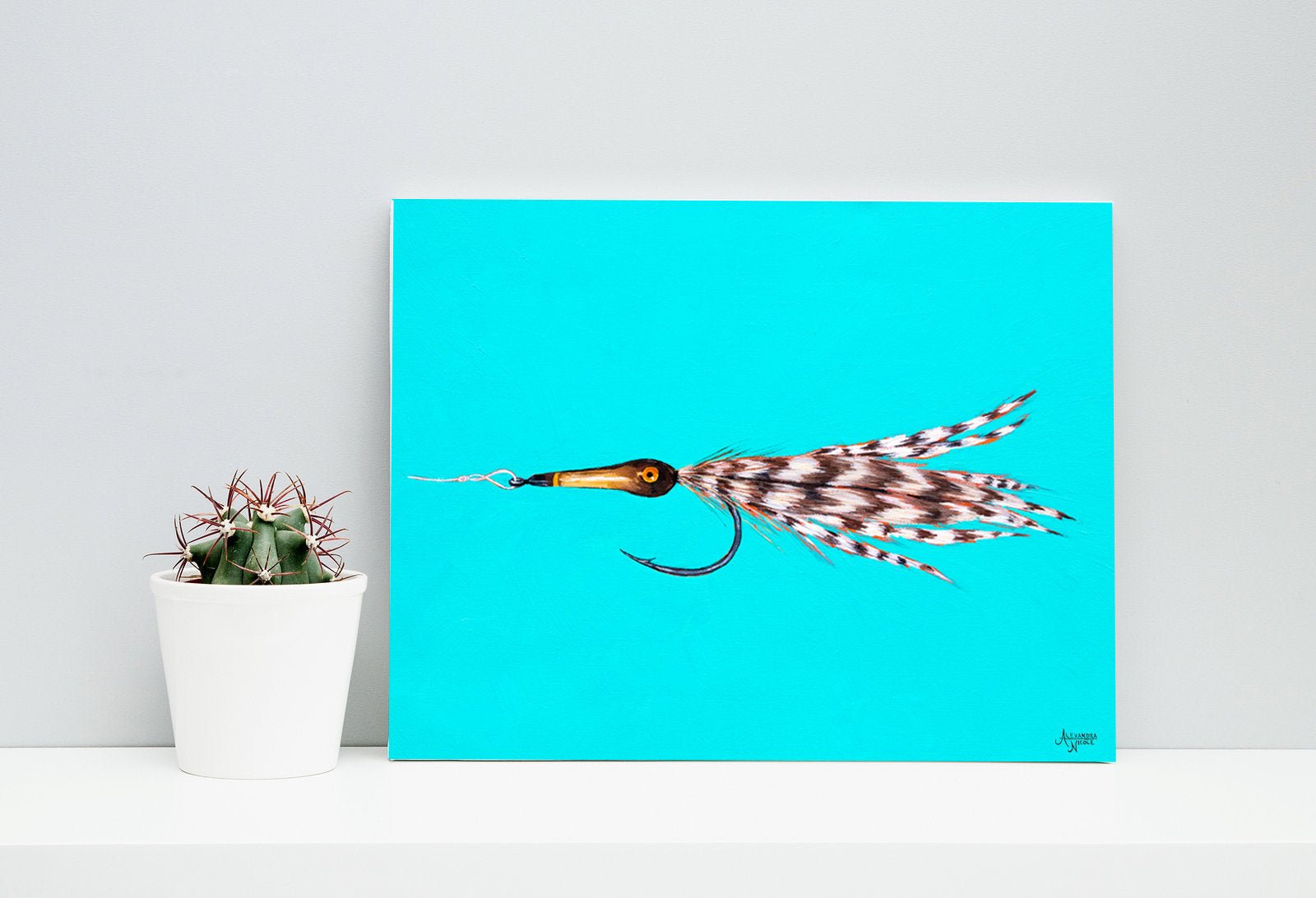 Tarpon Fly, Fly Fishing Art, Fisherman Gifts, Fishing Flies - ArtByAlexandraNicole