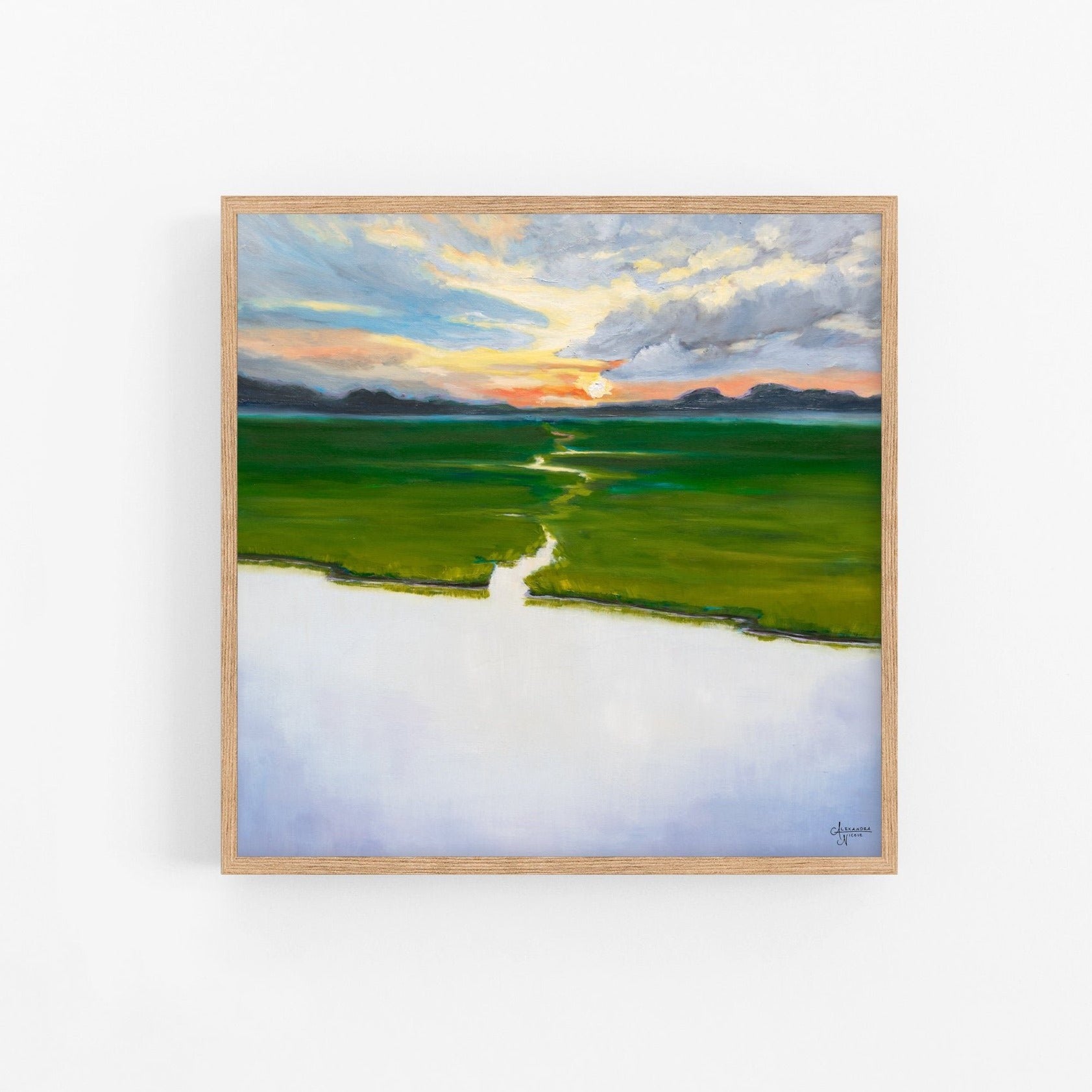 Tidal Creek Sunrise Sunset - ArtByAlexandraNicole
