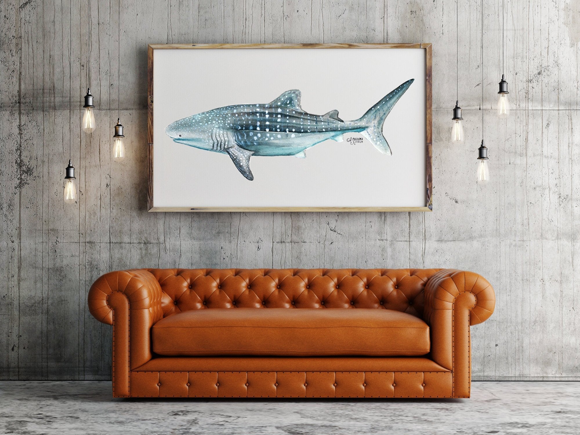 Whale Shark Art Print - ArtByAlexandraNicole